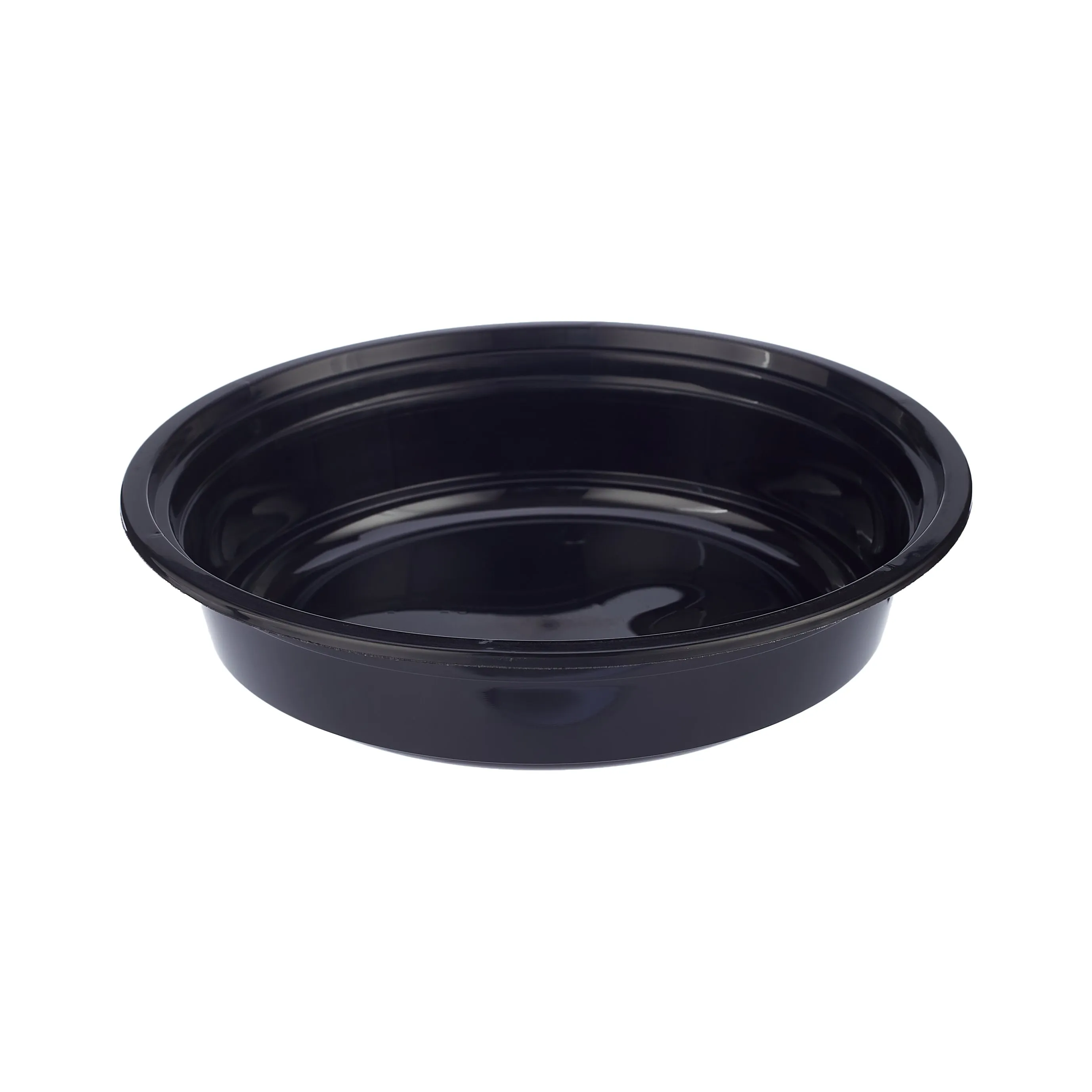 125 Pieces Black Base Round Container With Lid