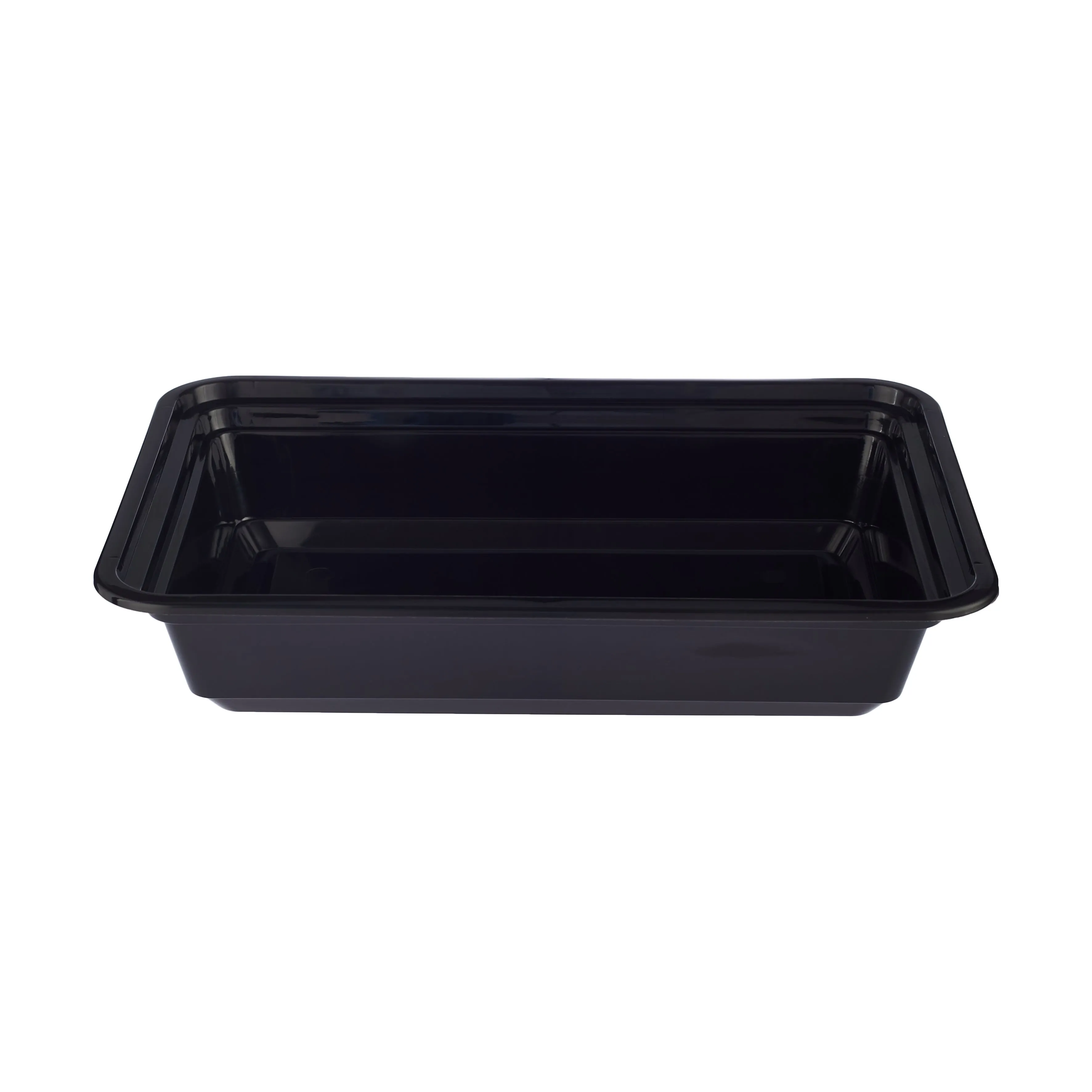 300 Pieces Black Base Rectangular Container 24 Oz