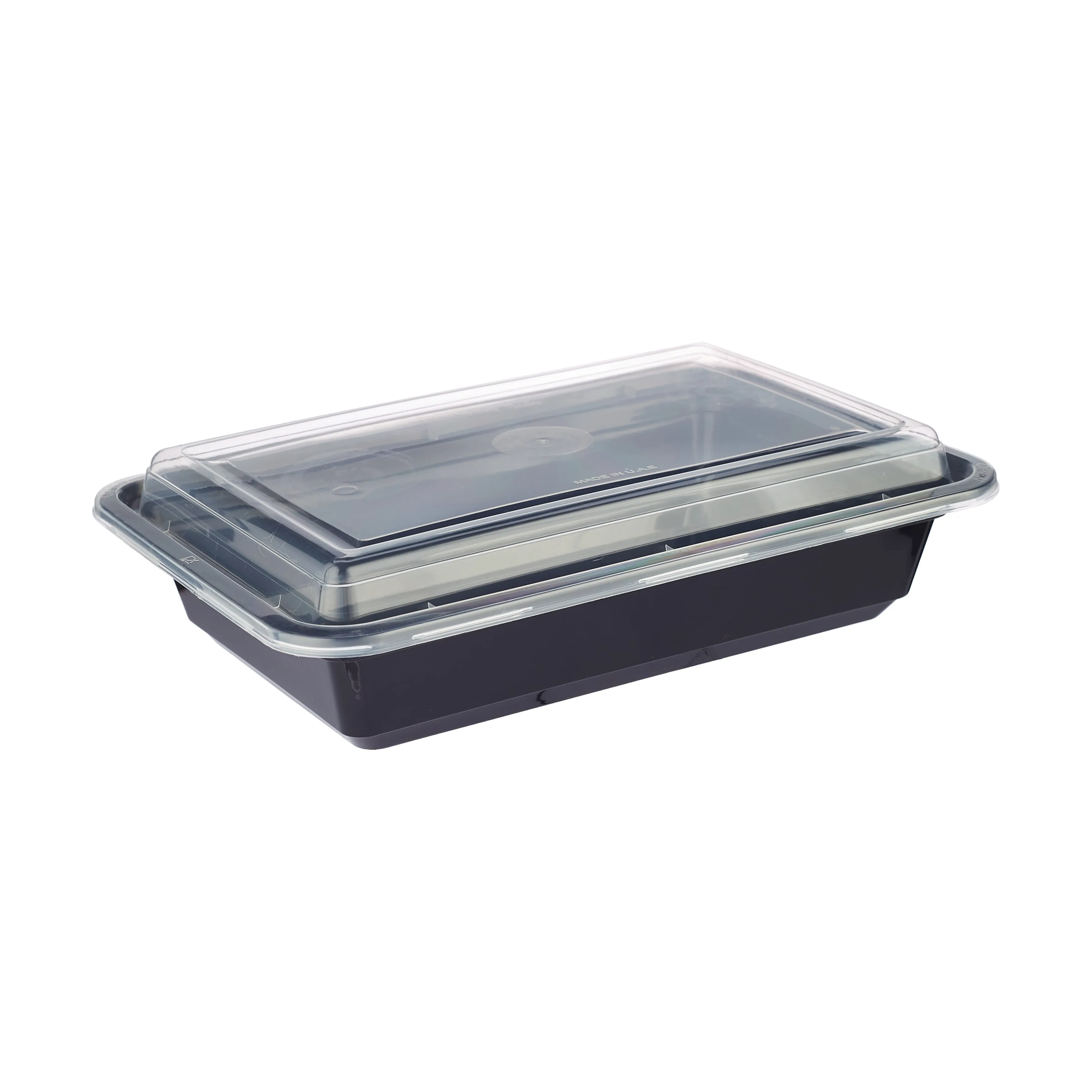 300 Pieces Black Base Rectangular Container 24 Oz