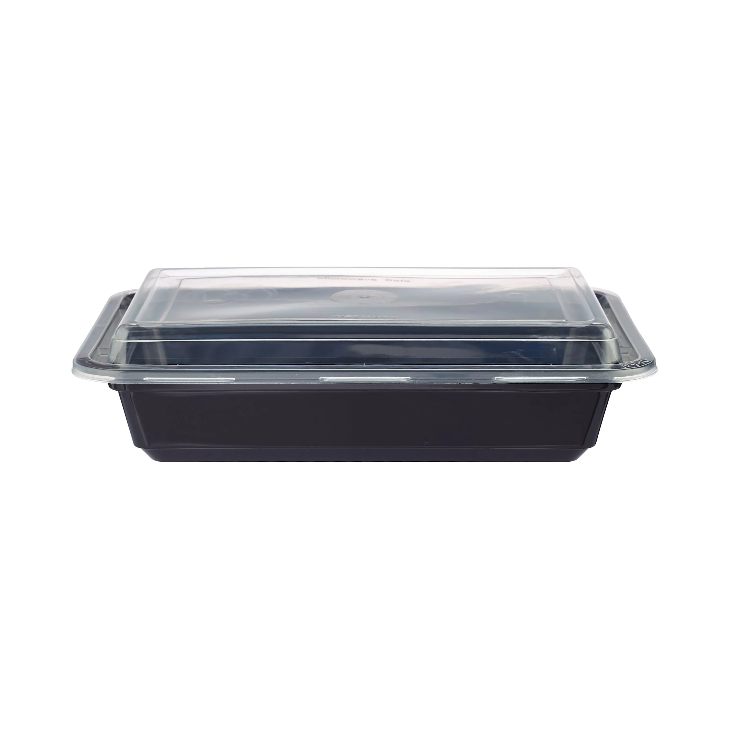 300 Pieces Black Base Rectangular Container 24 Oz