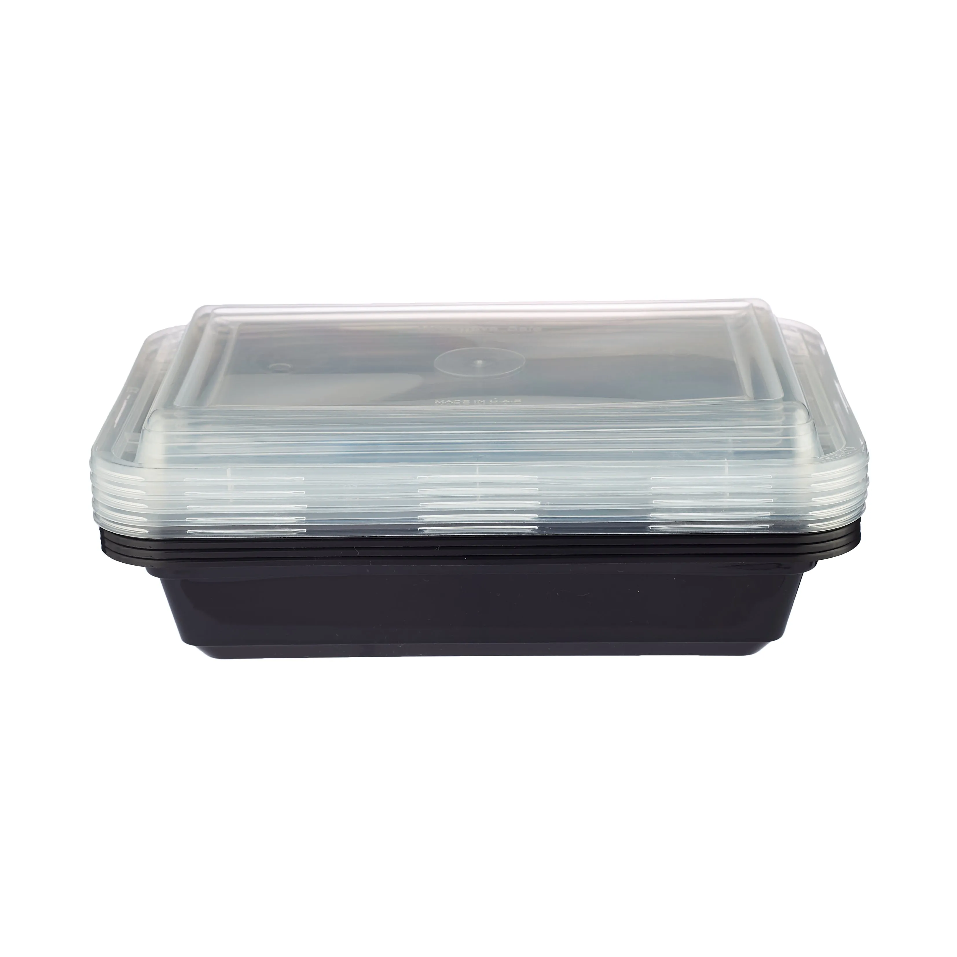 300 Pieces Black Base Rectangular Container 24 Oz