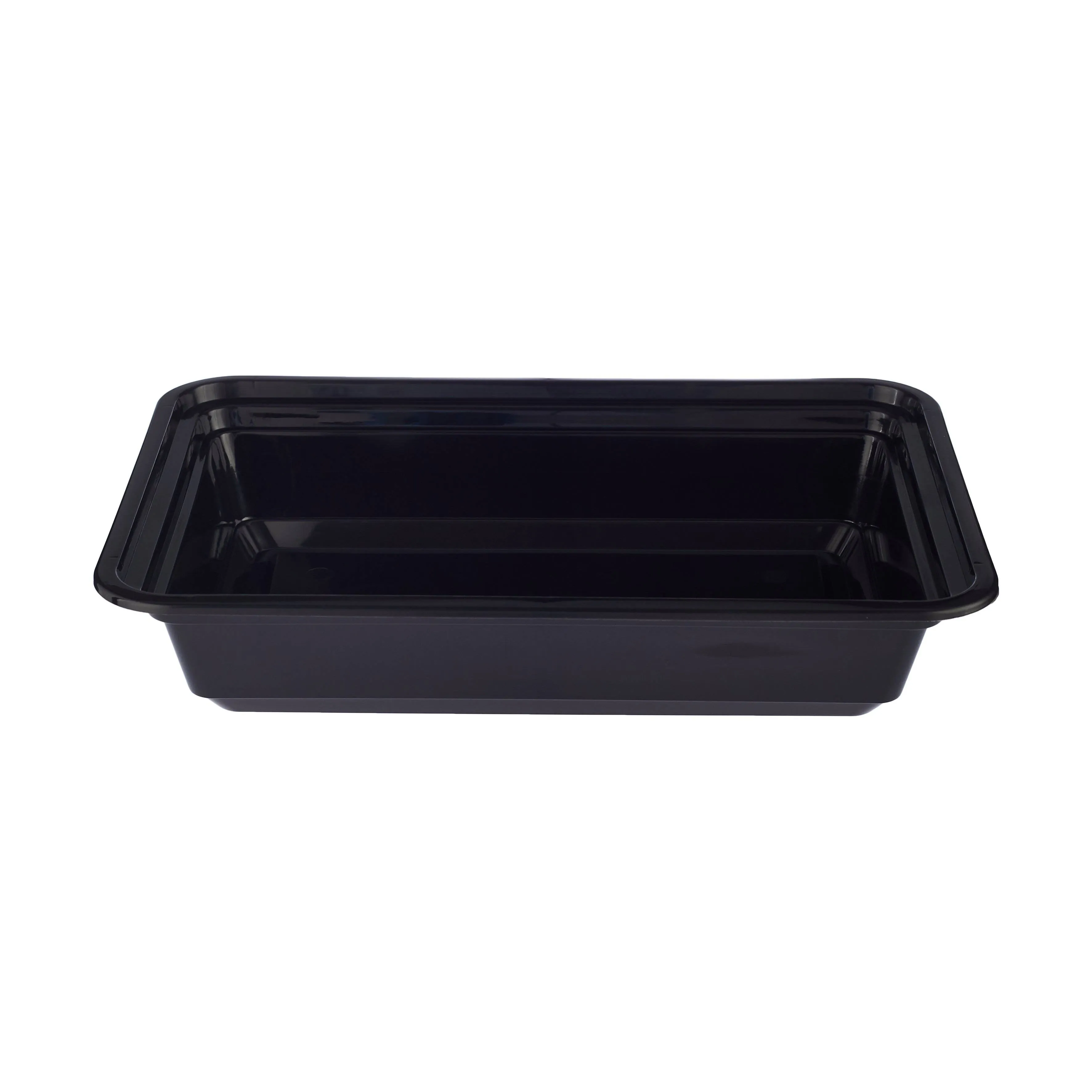 300 Pieces Black Base Rectangular Container 28 Oz