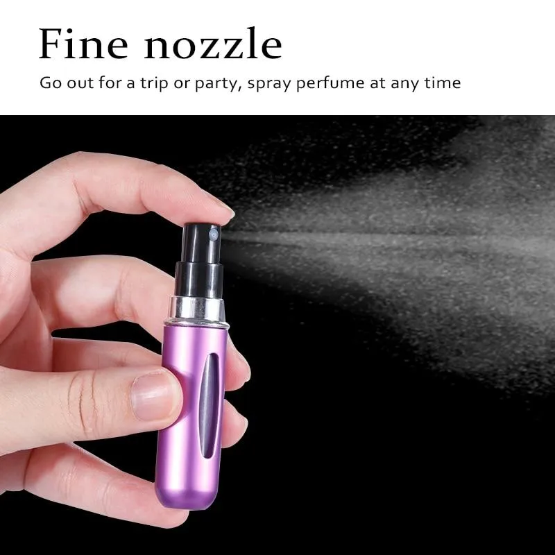 Aluminium Mini Portable Perfume Refillable Travel Spray Bottle