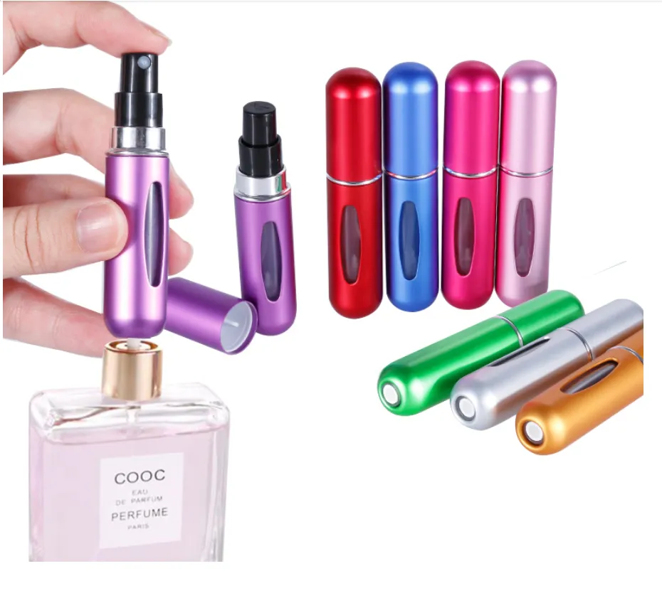 Aluminium Mini Portable Perfume Refillable Travel Spray Bottle