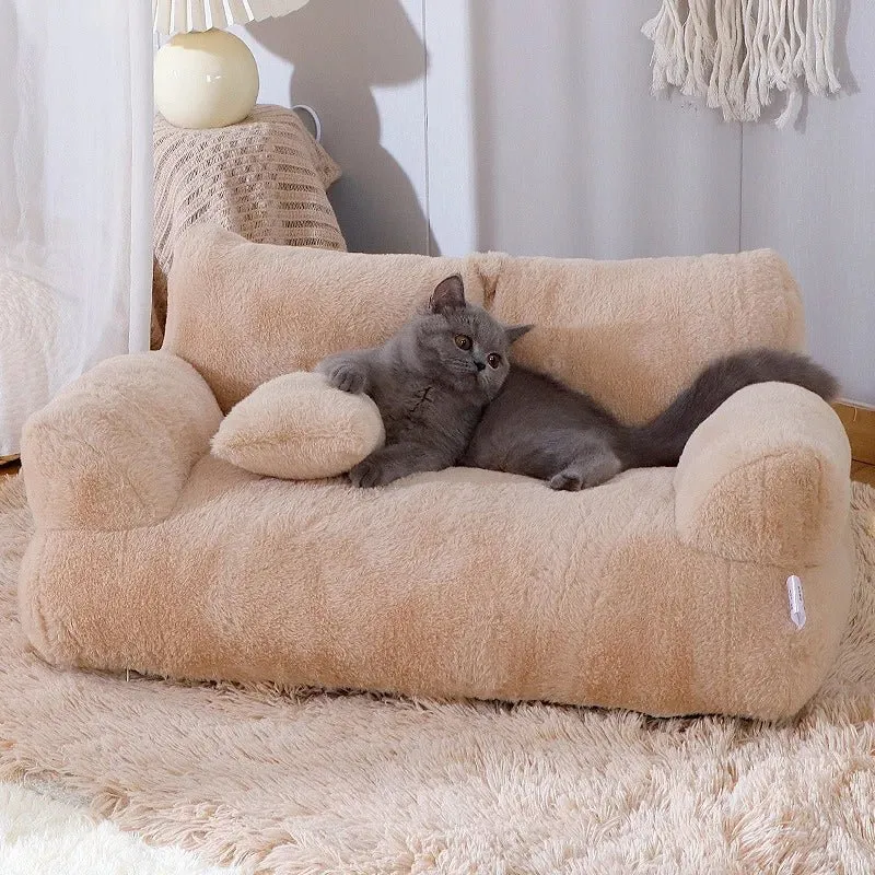 Anniepaw Luxury Cat Bed Soft Warm Sofa Detachable Washable Non-slip for Small Dogs