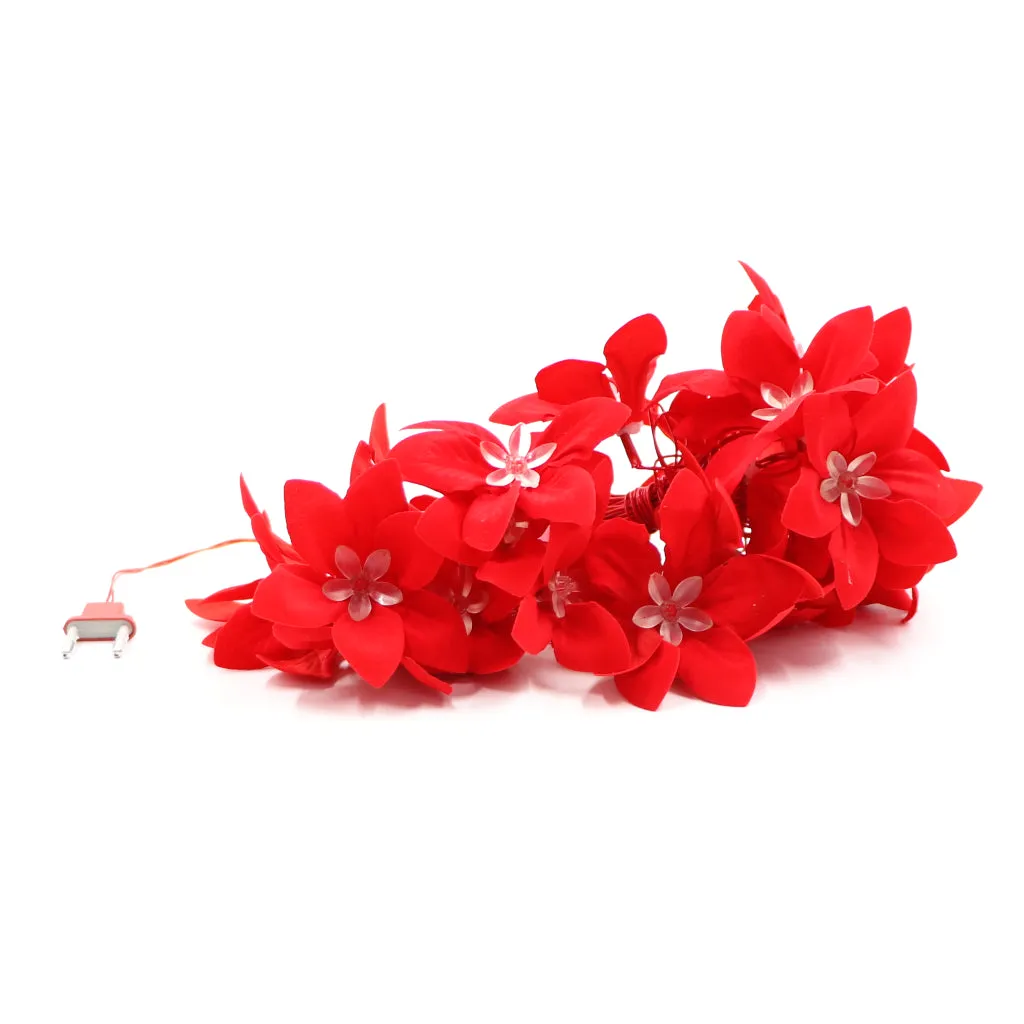 Big Red Flower 24 LED String Fairy Lights