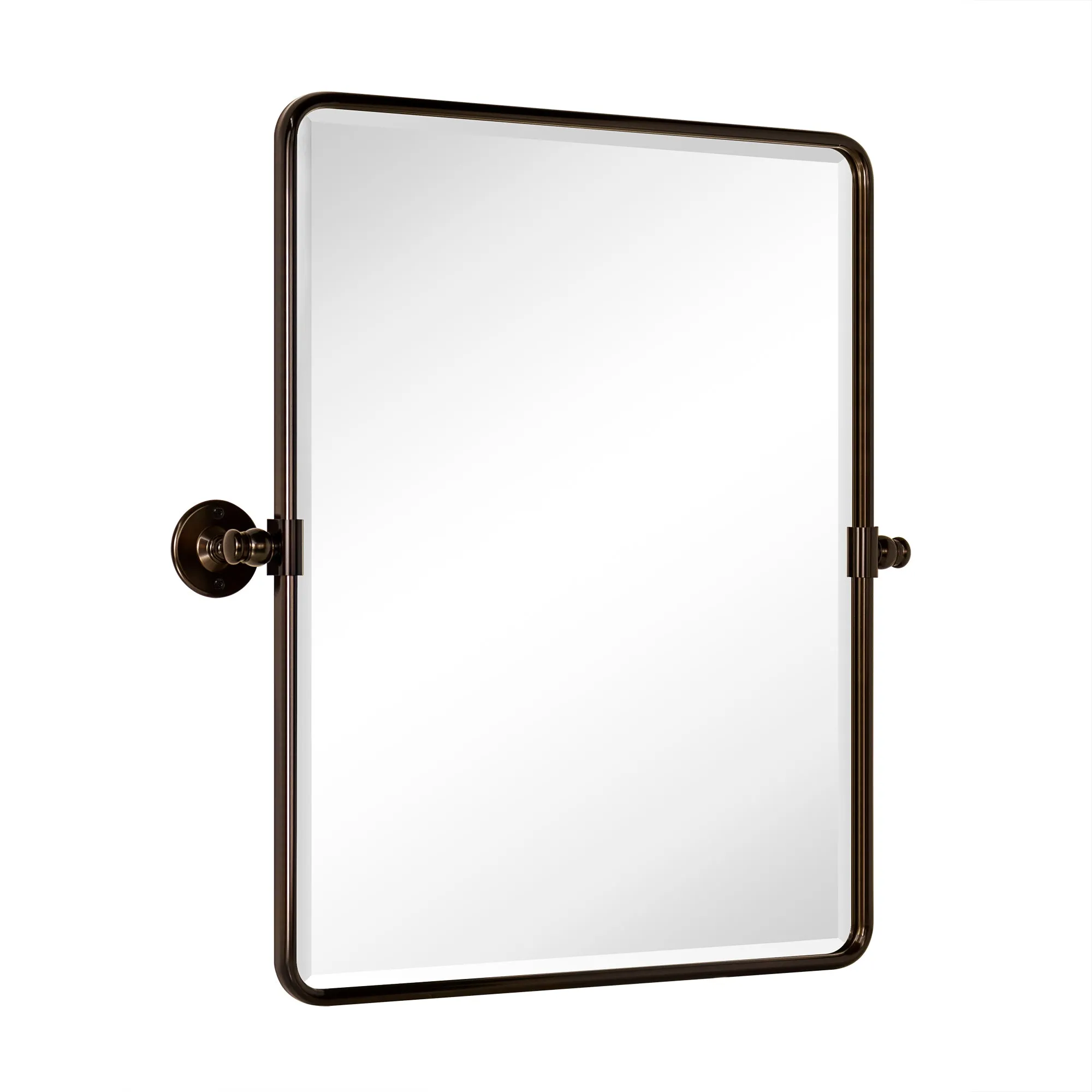 Black Friday Sale Woodvale Rectangular Pivoting Mirror Tilt Mirror for Bathroom Swivel Metal Framed Rectangle Wall Mounted Bathroom Vanity Mirror