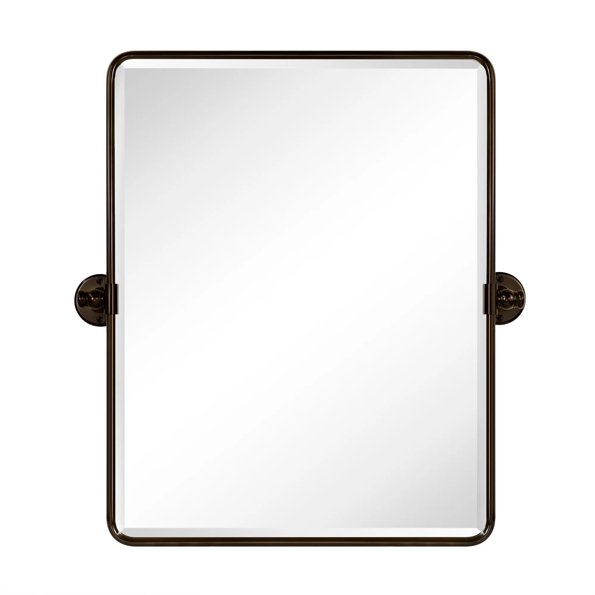 Black Friday Sale Woodvale Rectangular Pivoting Mirror Tilt Mirror for Bathroom Swivel Metal Framed Rectangle Wall Mounted Bathroom Vanity Mirror