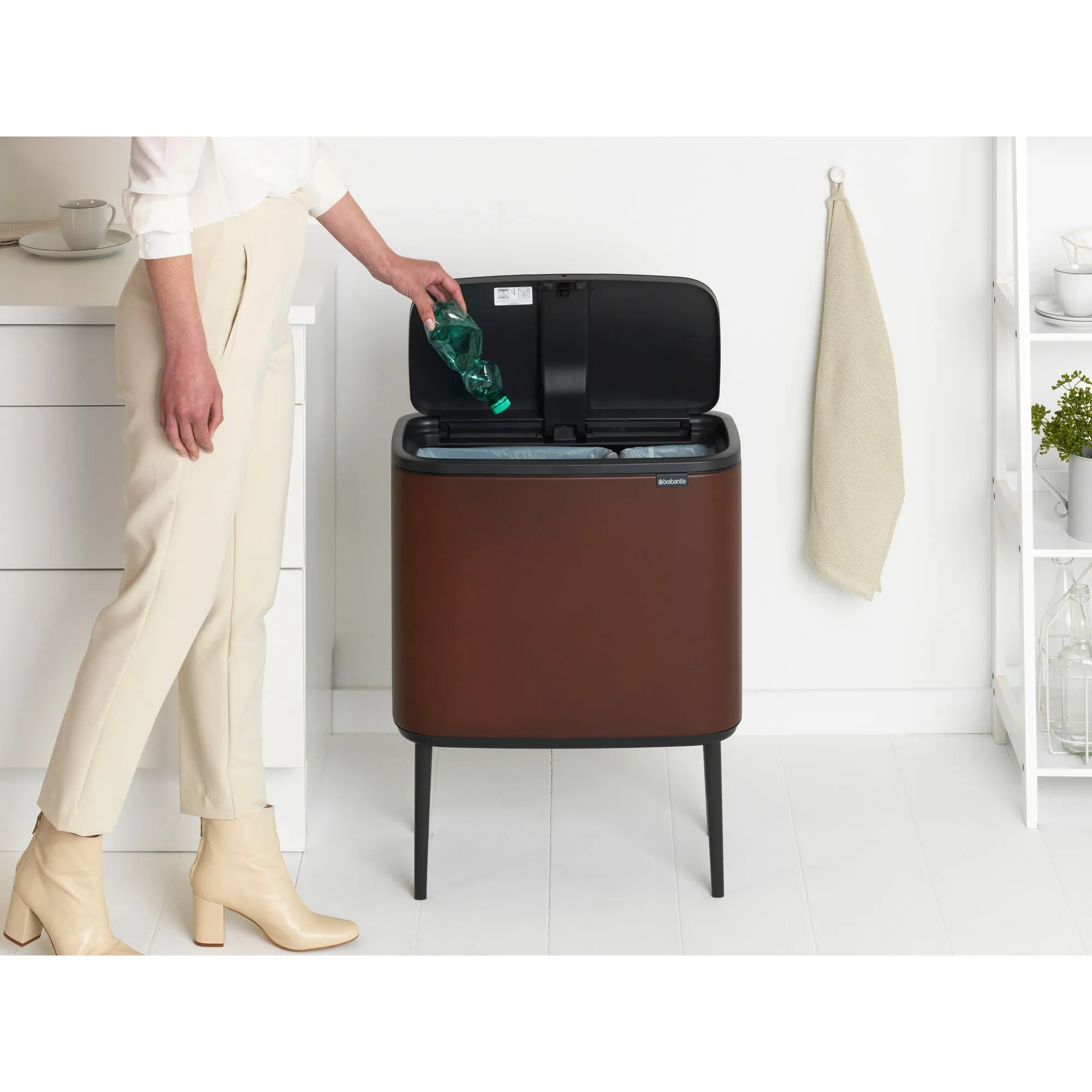 Bo Touch Bin 11   23L - Mineral Cosy Brown NEW