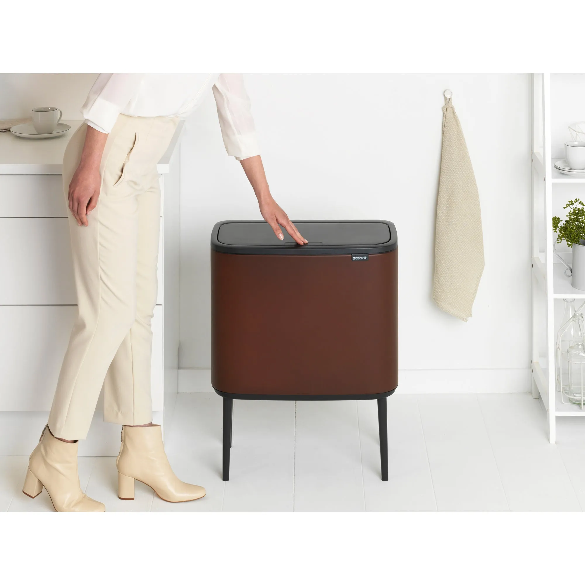 Bo Touch Bin 11   23L - Mineral Cosy Brown NEW