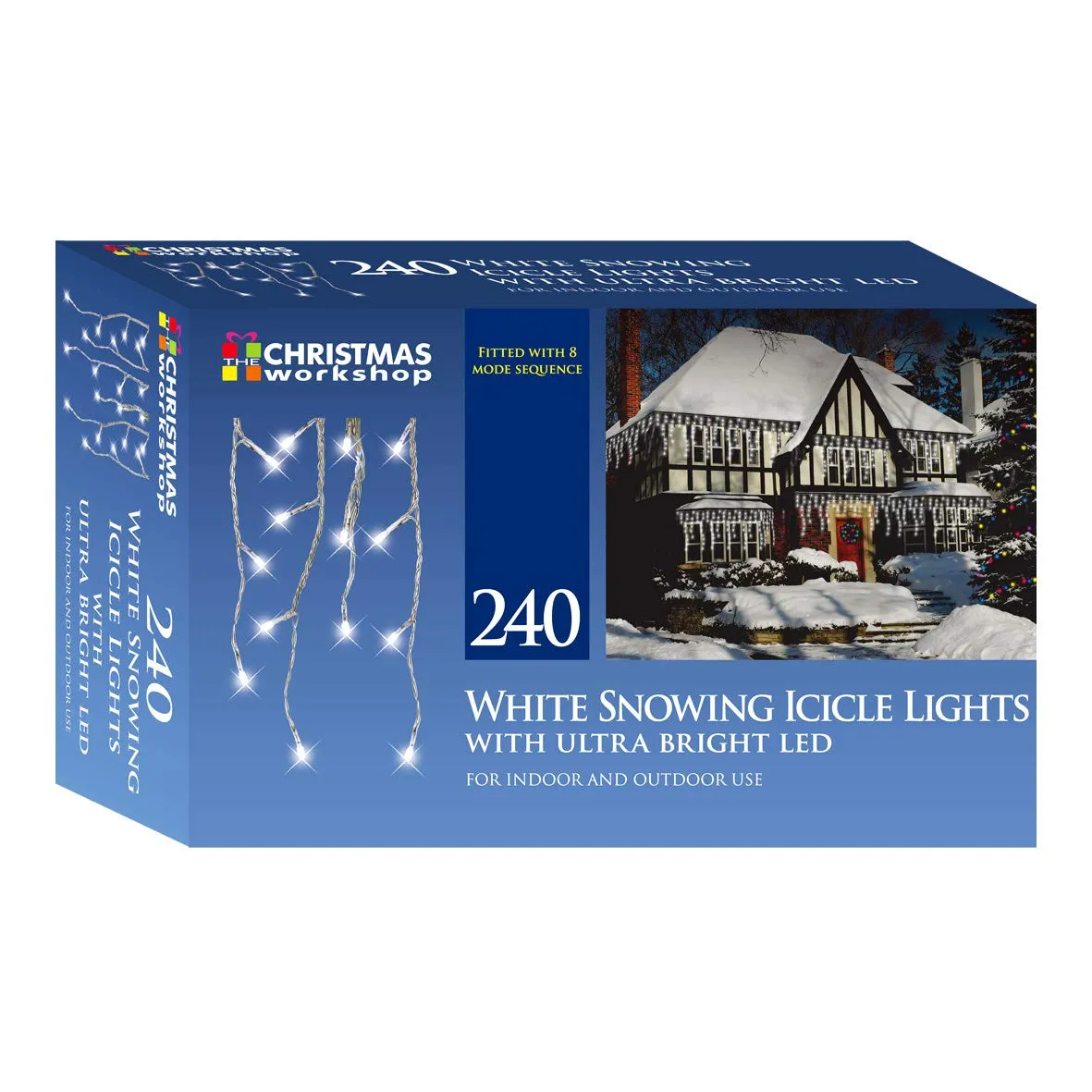 Christmas Workshop 240 LED Brillant White Snowing icicles, Indoor and Outdoor, lights ~ Christmas, Weddings & Gardens ~ 87790