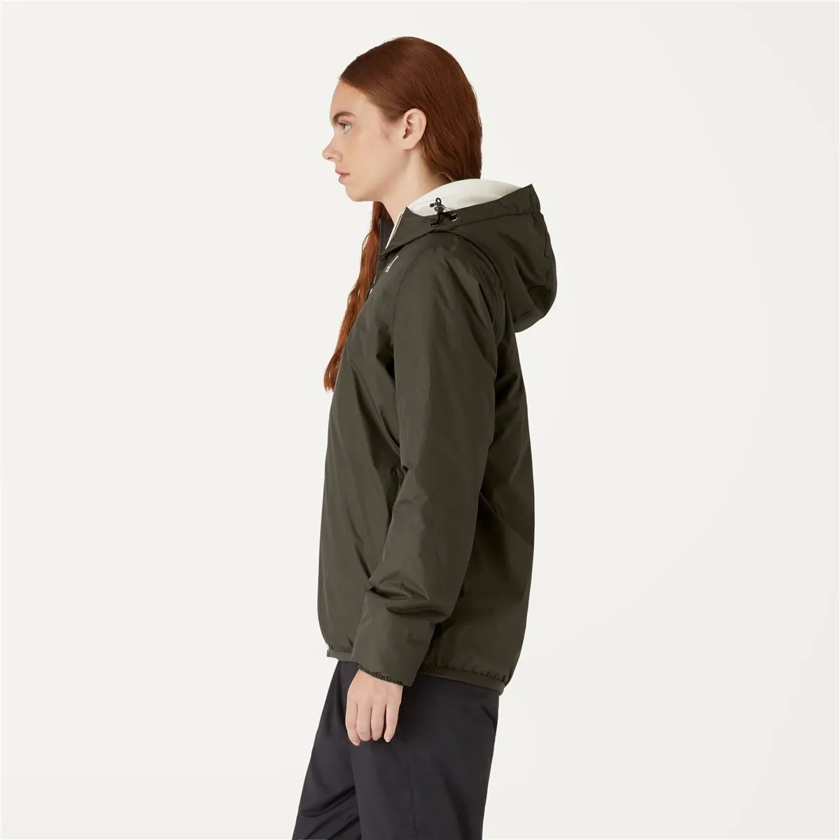 Claude Orsetto - Unisex Sherpa Lined Waterproof Full Zip Rain Jacket in Grey Smoke