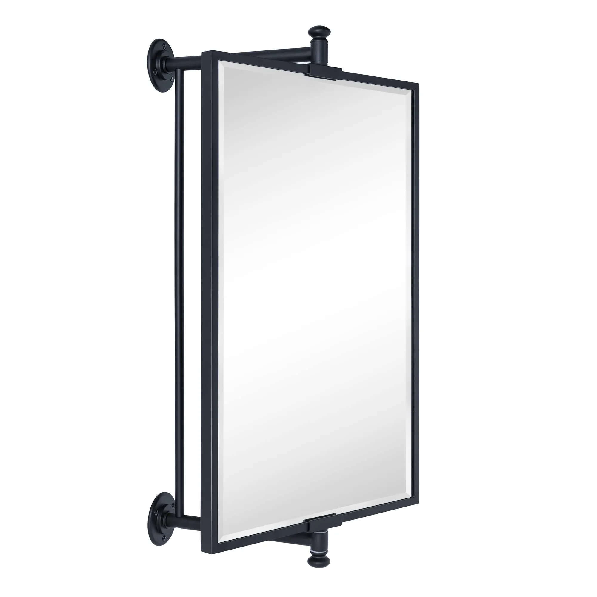 Corrente Rectangle Swivel Rotate Mirror Pivot-N-View Mirror for Bathroom Tilt Metal Framed Wall Mounted Bathroom Vanity Mirror