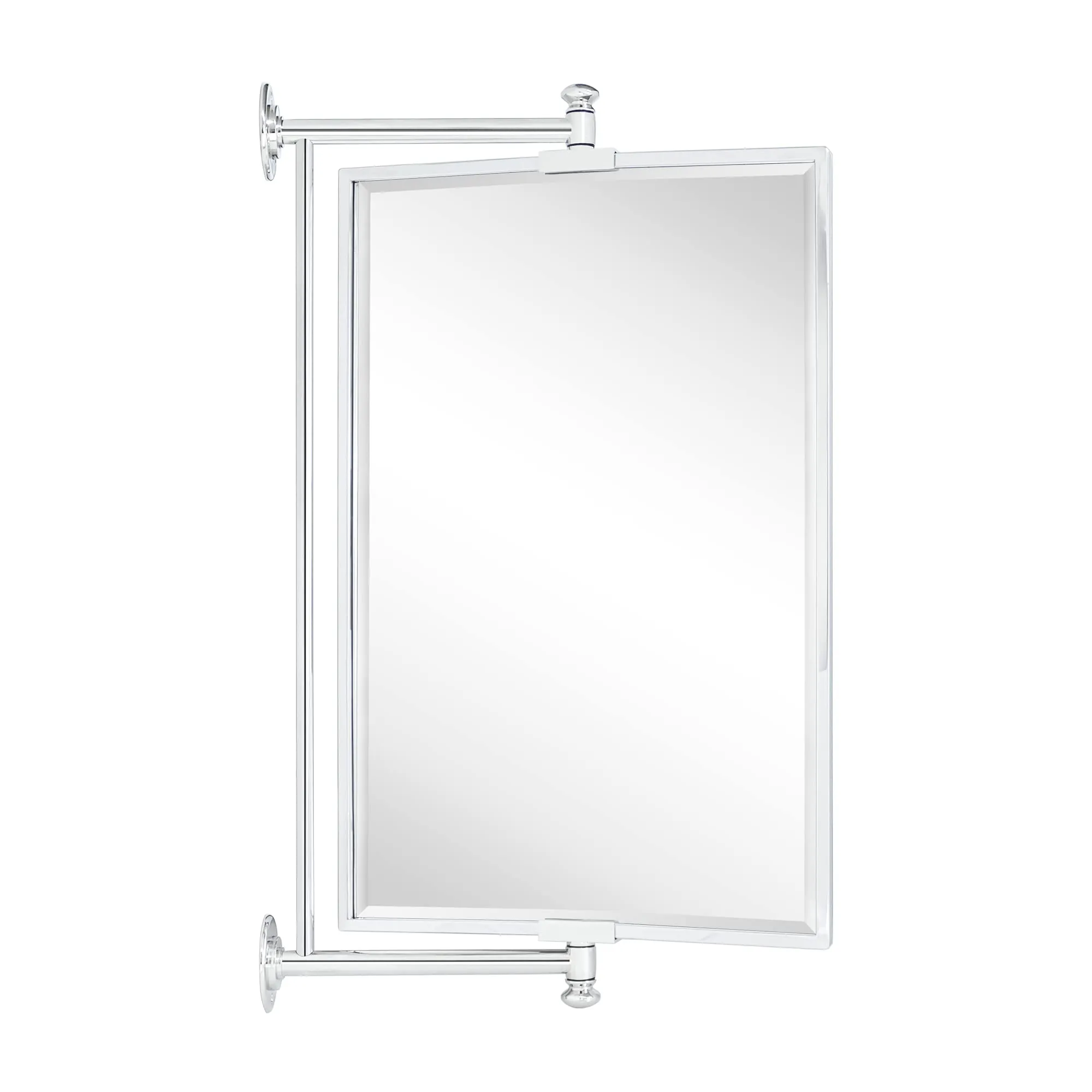 Corrente Rectangle Swivel Rotate Mirror Pivot-N-View Mirror for Bathroom Tilt Metal Framed Wall Mounted Bathroom Vanity Mirror