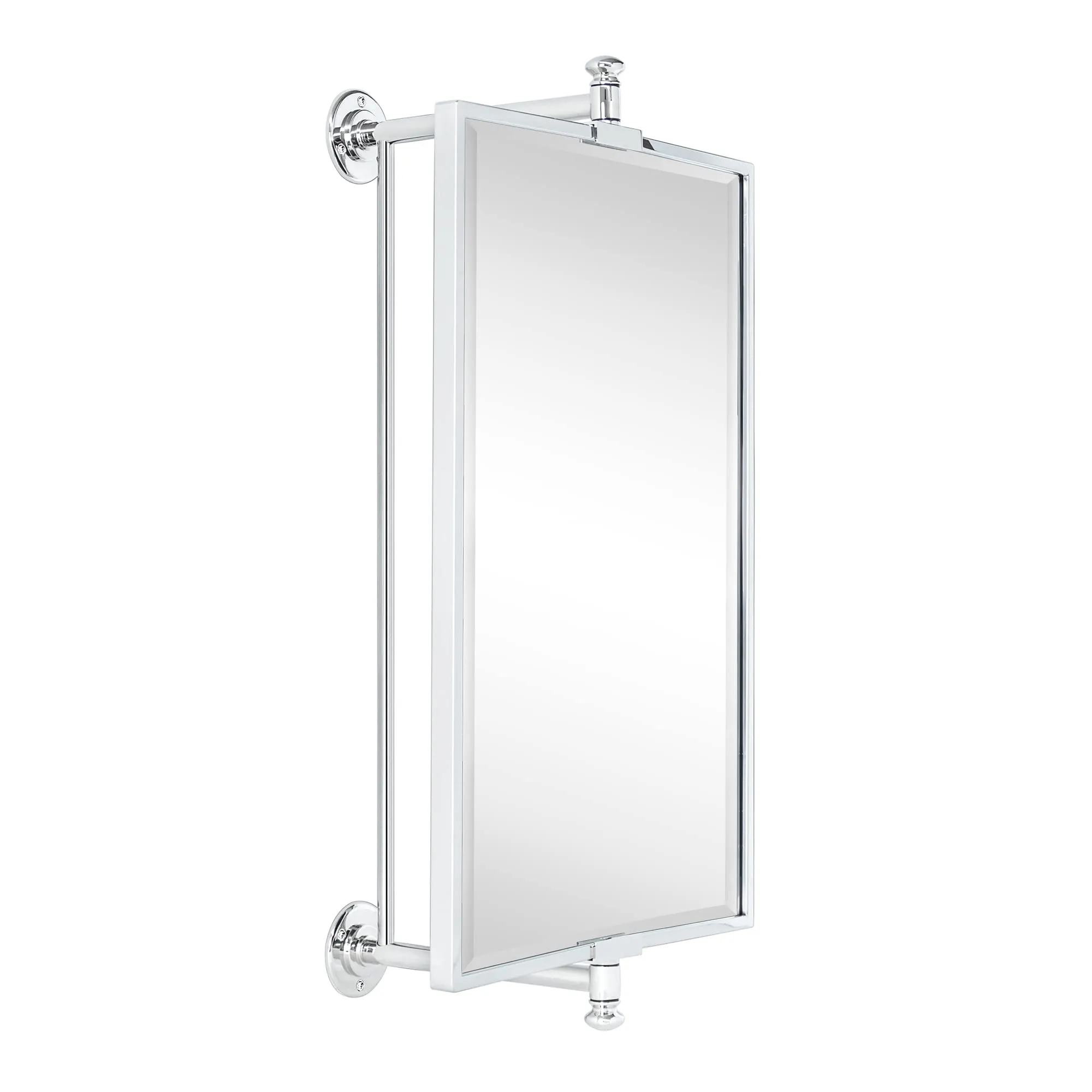 Corrente Rectangle Swivel Rotate Mirror Pivot-N-View Mirror for Bathroom Tilt Metal Framed Wall Mounted Bathroom Vanity Mirror