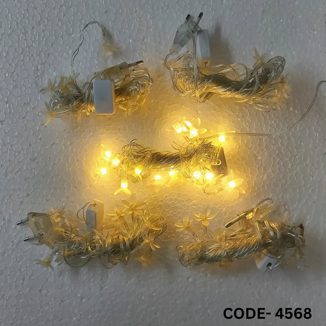 Diwali Lights For Home | Silicon Fairy Flower LED String Light For Indoor Outdoor Decoration (14 Bulb, 230 Inch, Warm White)