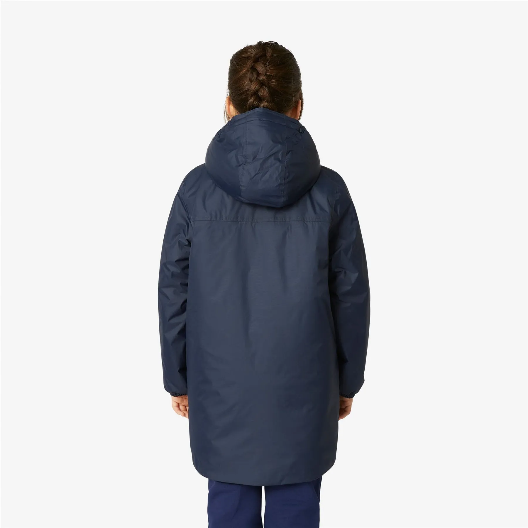 Eiffel Orsetto - Kids Sherpa Lined Waterproof Jacket in Ecru - Blue Depth