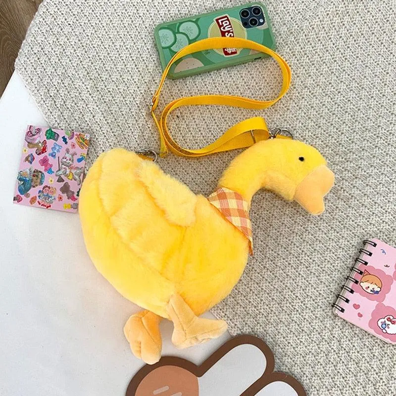 Enchanting Kawaii Goose Plush Bags - Must-Haves for an Adorable Wardrobe