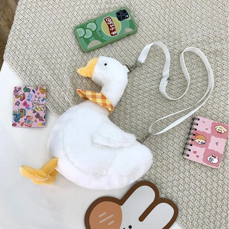 Enchanting Kawaii Goose Plush Bags - Must-Haves for an Adorable Wardrobe