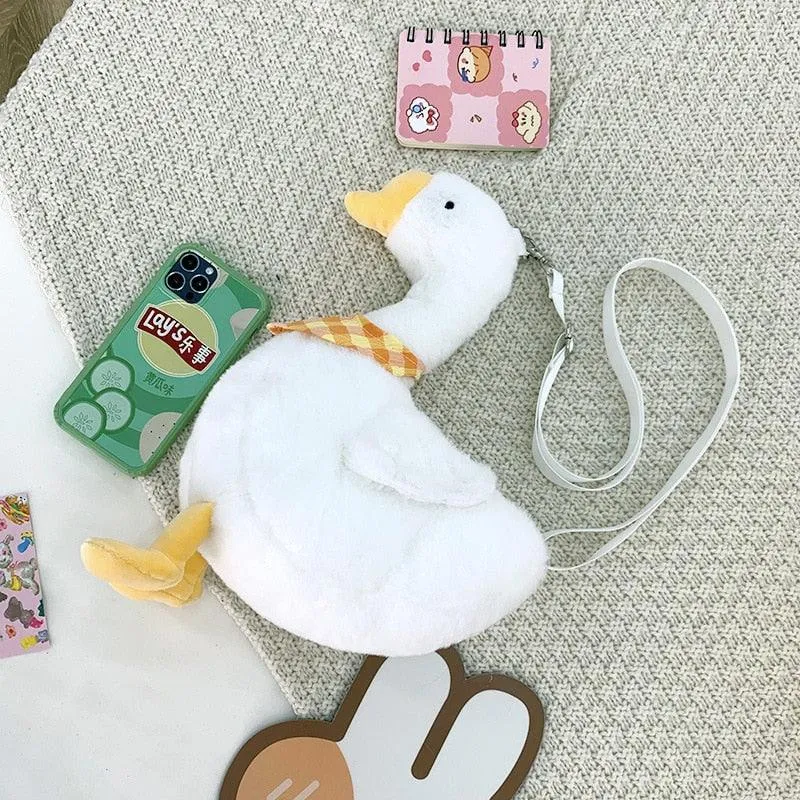 Enchanting Kawaii Goose Plush Bags - Must-Haves for an Adorable Wardrobe