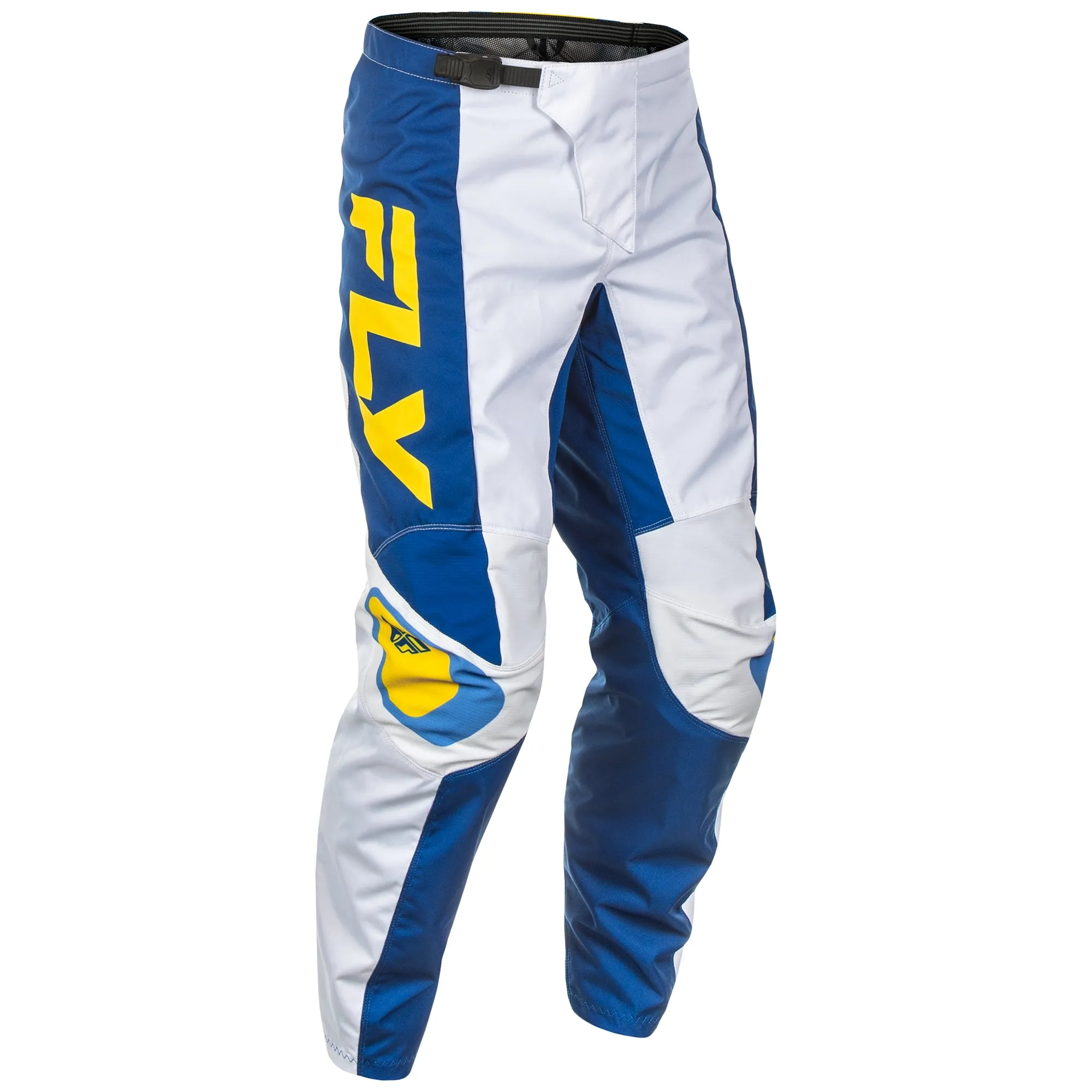 Fly Racing 2025 F-16 Pants White Dark Blue Yellow