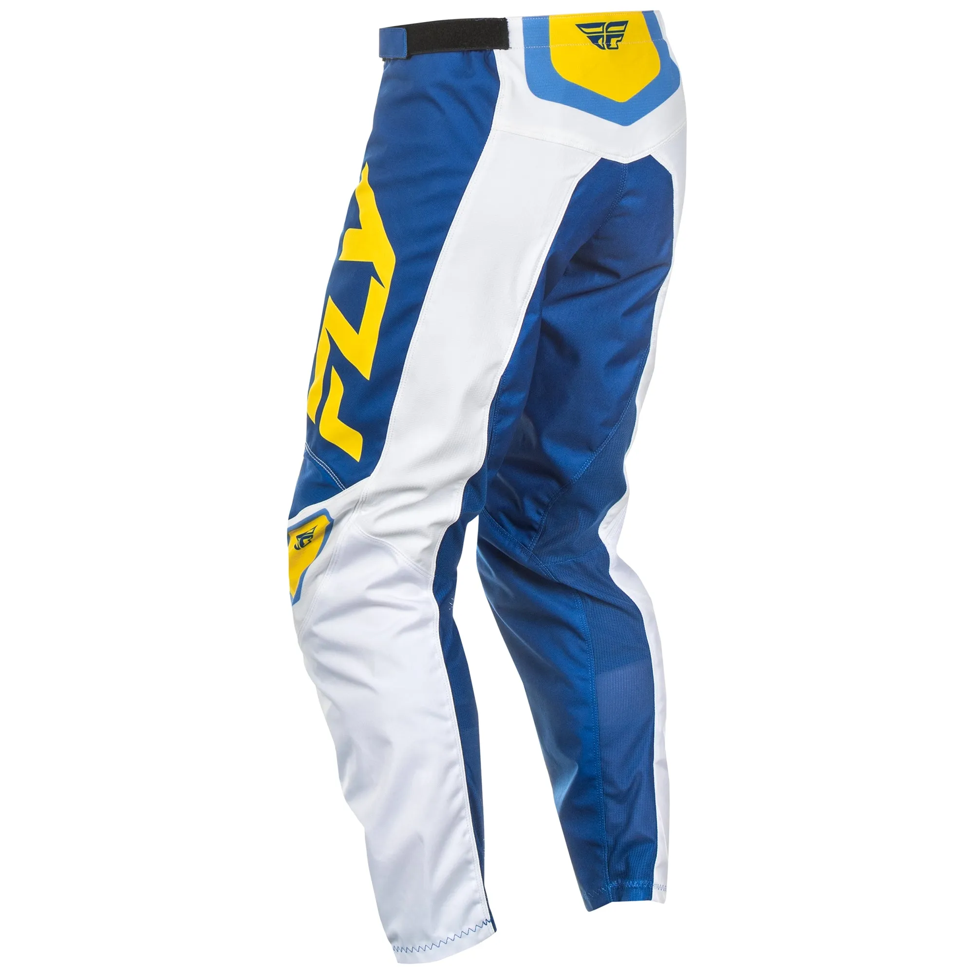 Fly Racing 2025 F-16 Pants White Dark Blue Yellow