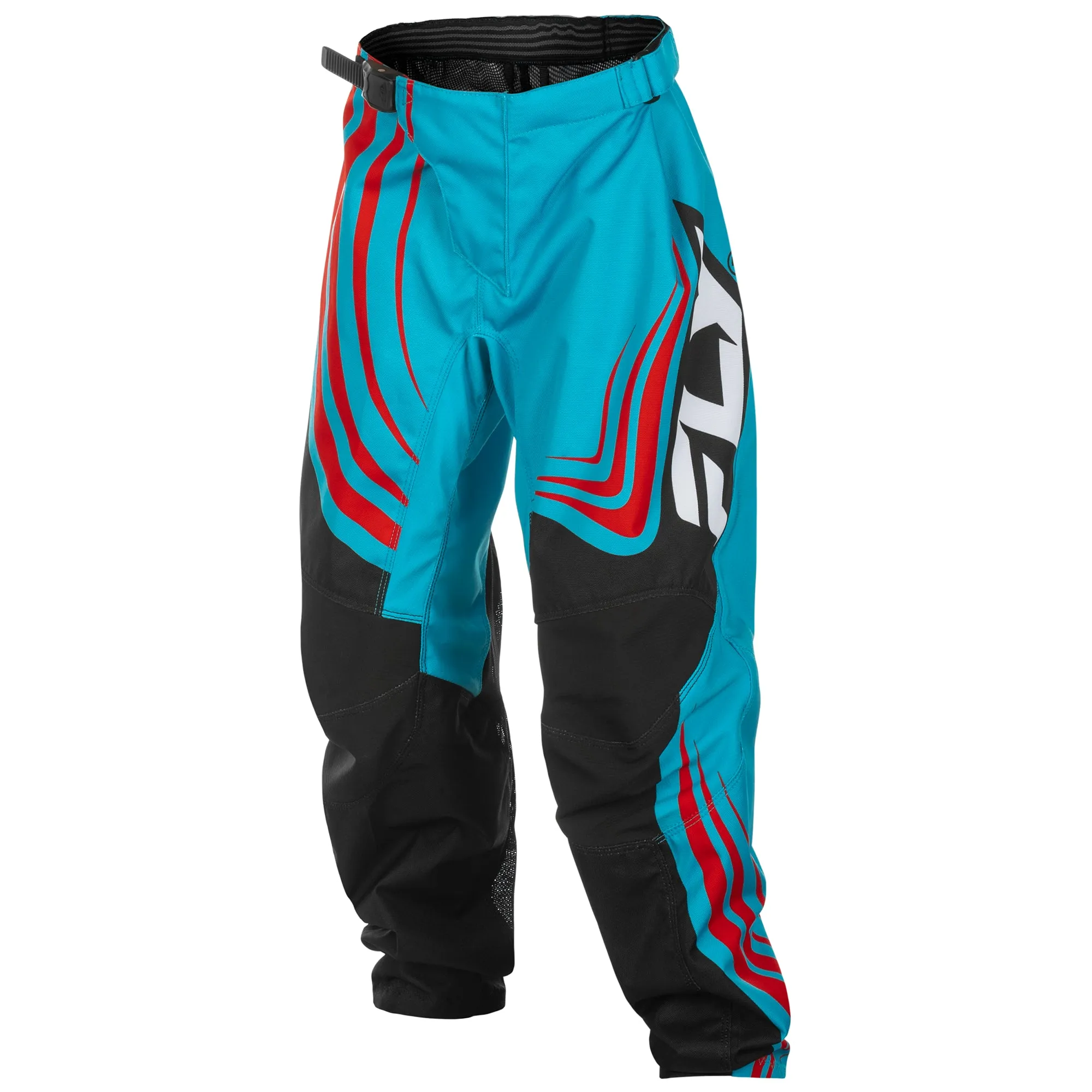 Fly Racing 2025 Youth F-16 Pants Cyan Black White