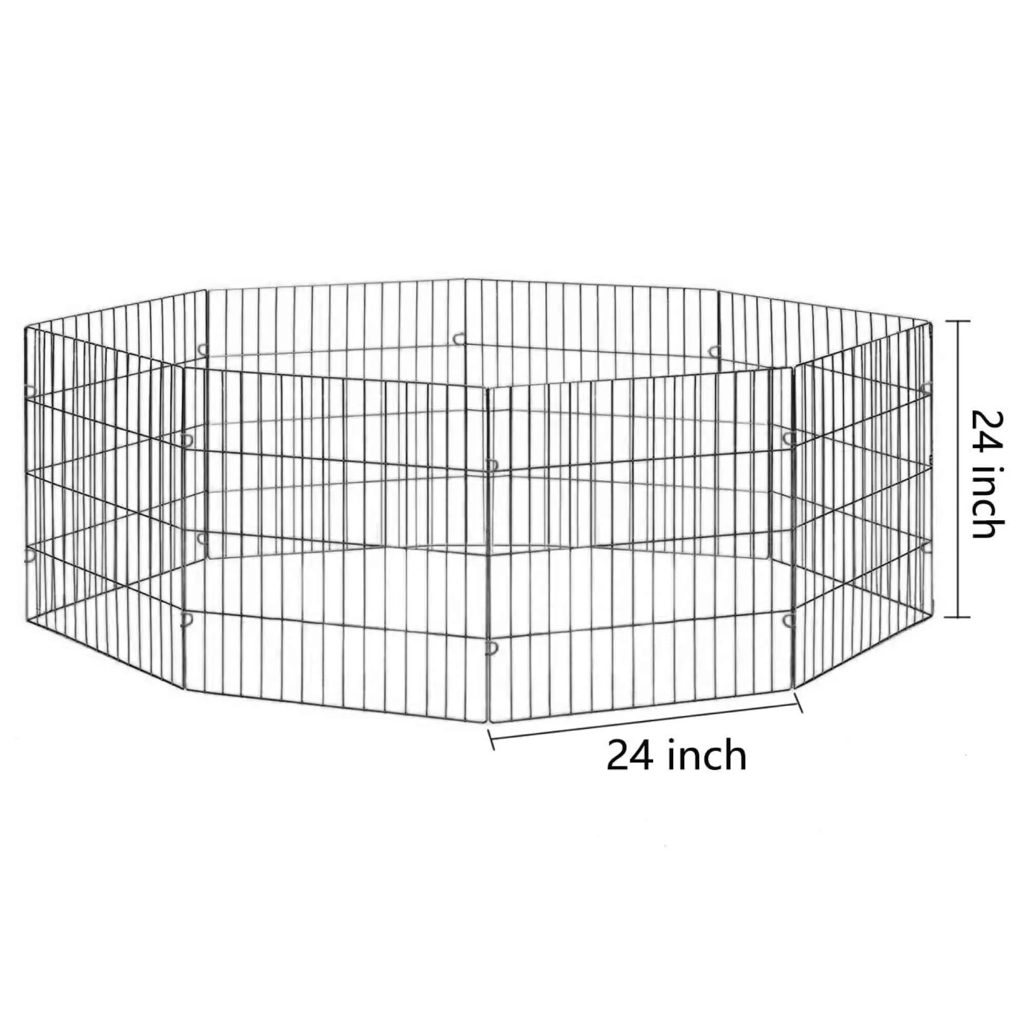 Foldable Metal Pet Playpen, 8 Panels, Indoor/Outdoor - Pawise