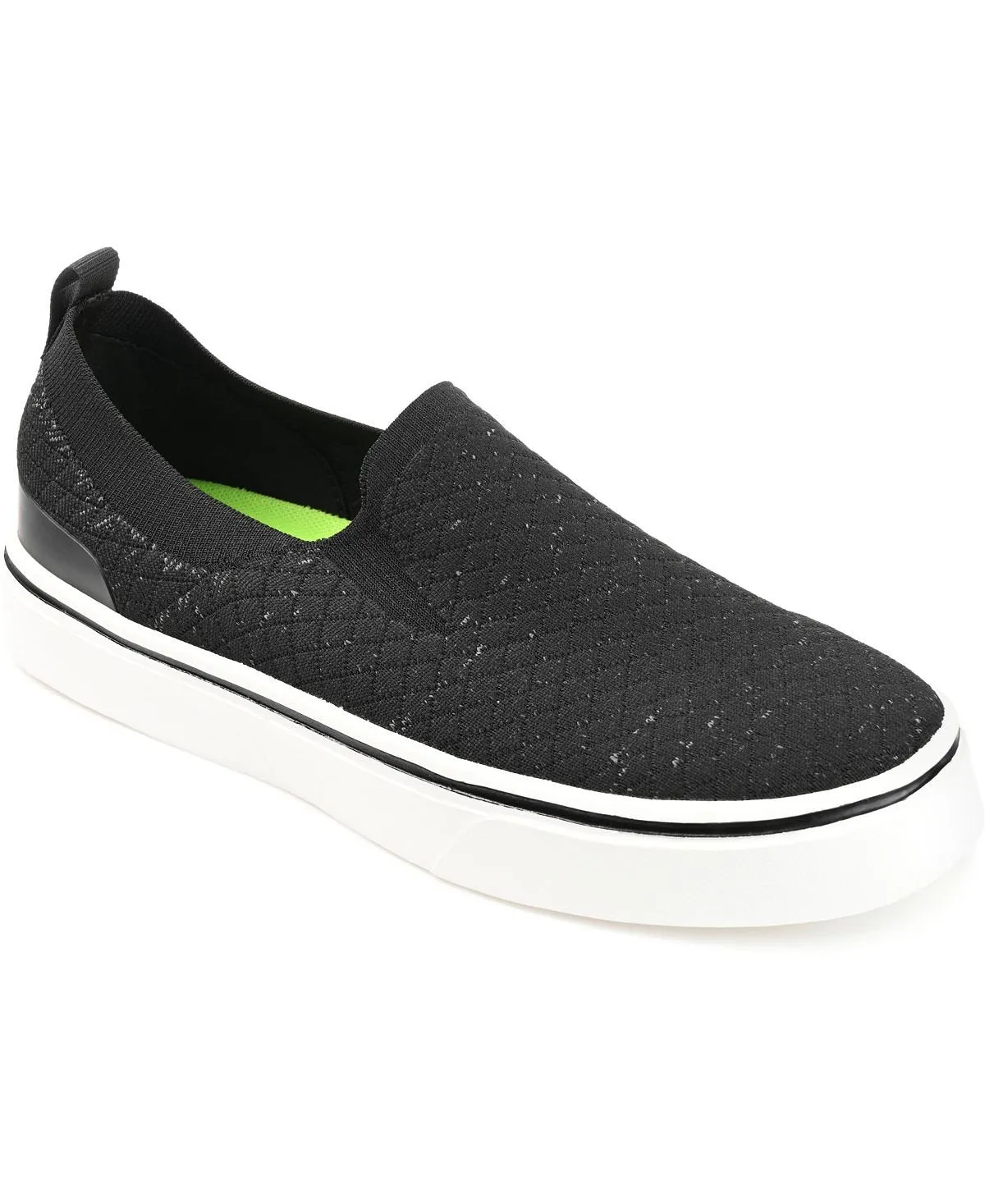 Hamlin Vance Co. Men's Casual Knitted Slip-On Sneakers, Black