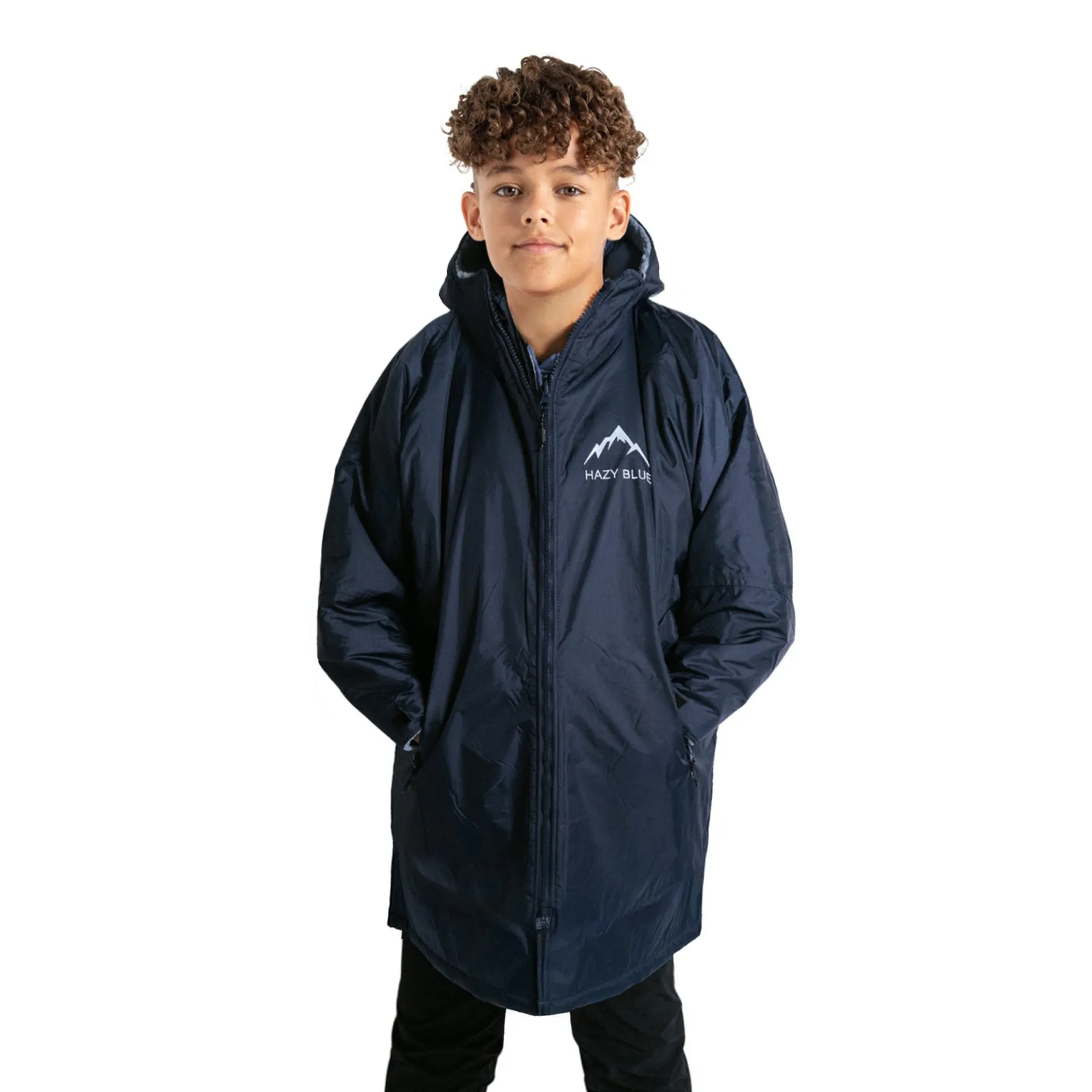 Hazy Blue Waterproof Kids All Weather Changing Robe