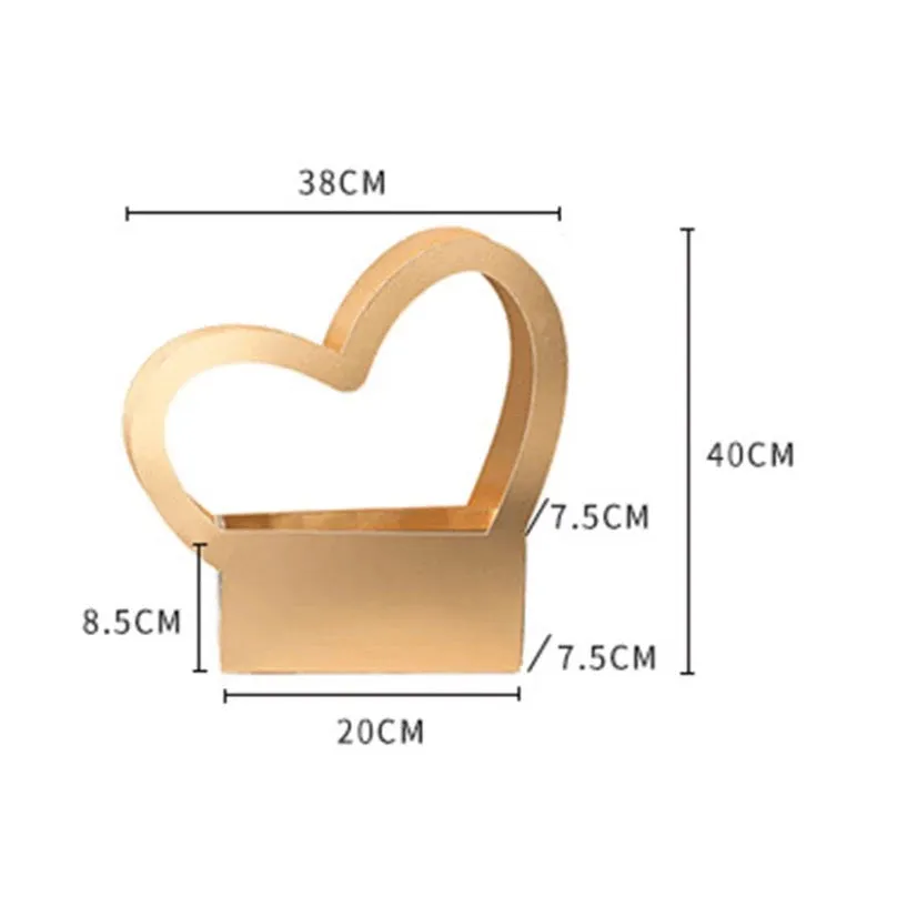 Heart Shape Portable  Flower Box Bag Paper Packaging Box For Weddings