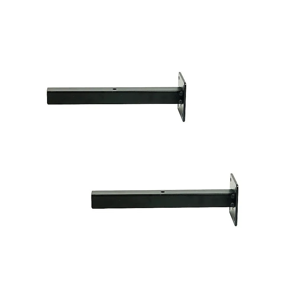 Heavy-Duty 20cm Floating Shelf Brackets Industrial Black 4-Pack