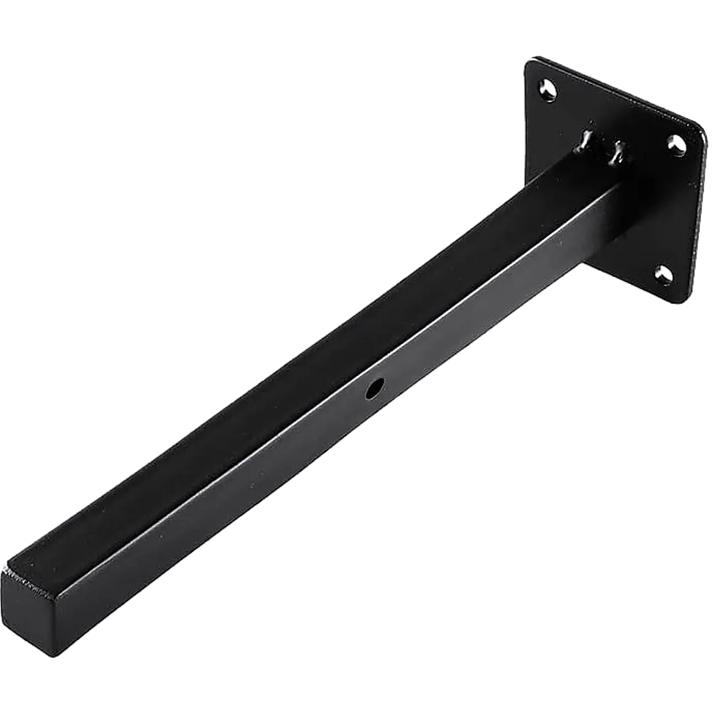 Heavy-Duty 20cm Floating Shelf Brackets Industrial Black 4-Pack