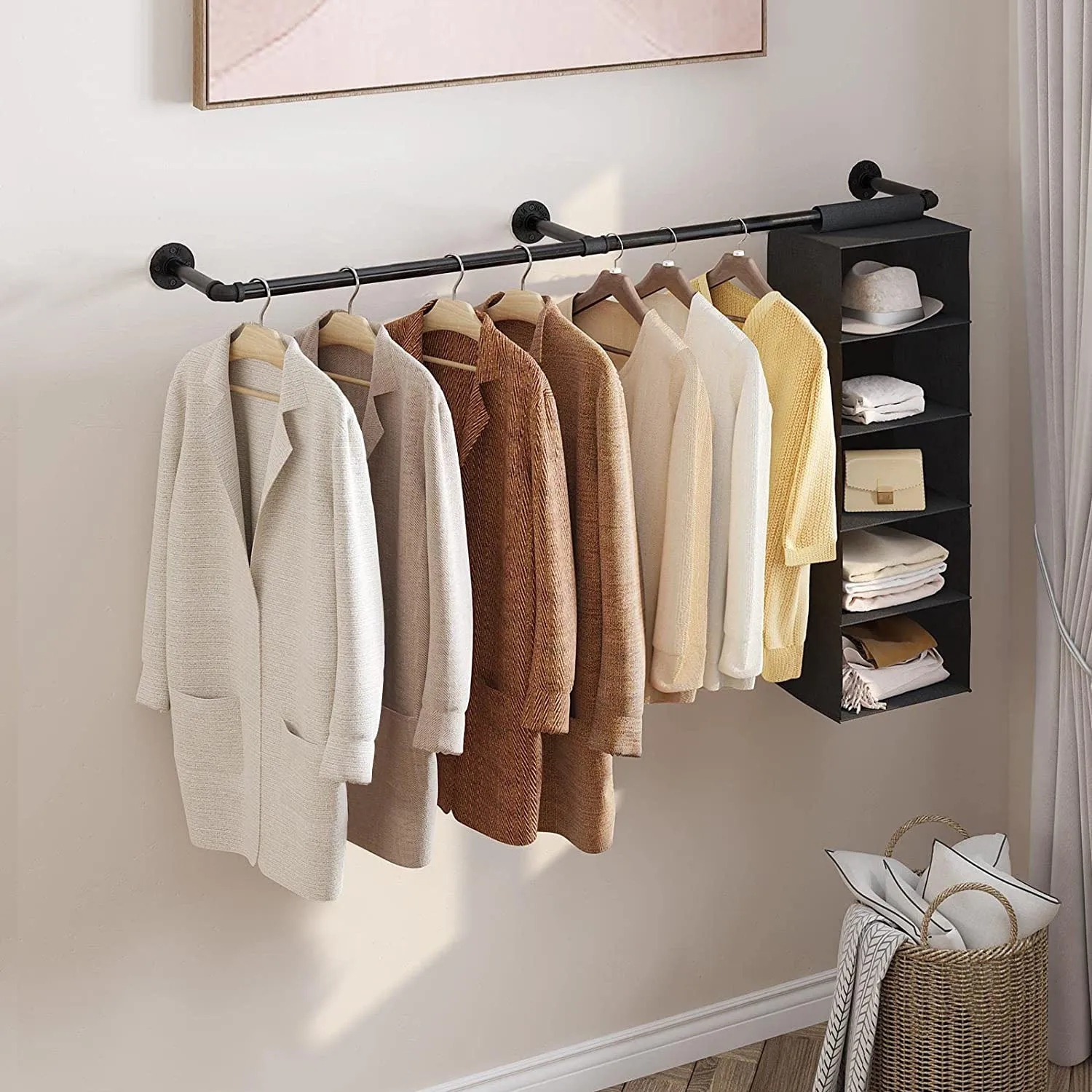 Industrial Pipe Clothes Rack-170CM