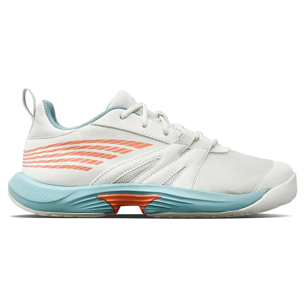 Juniors` SpeedTrac Tennis Shoes Blanc de Blanc and Nile Blue