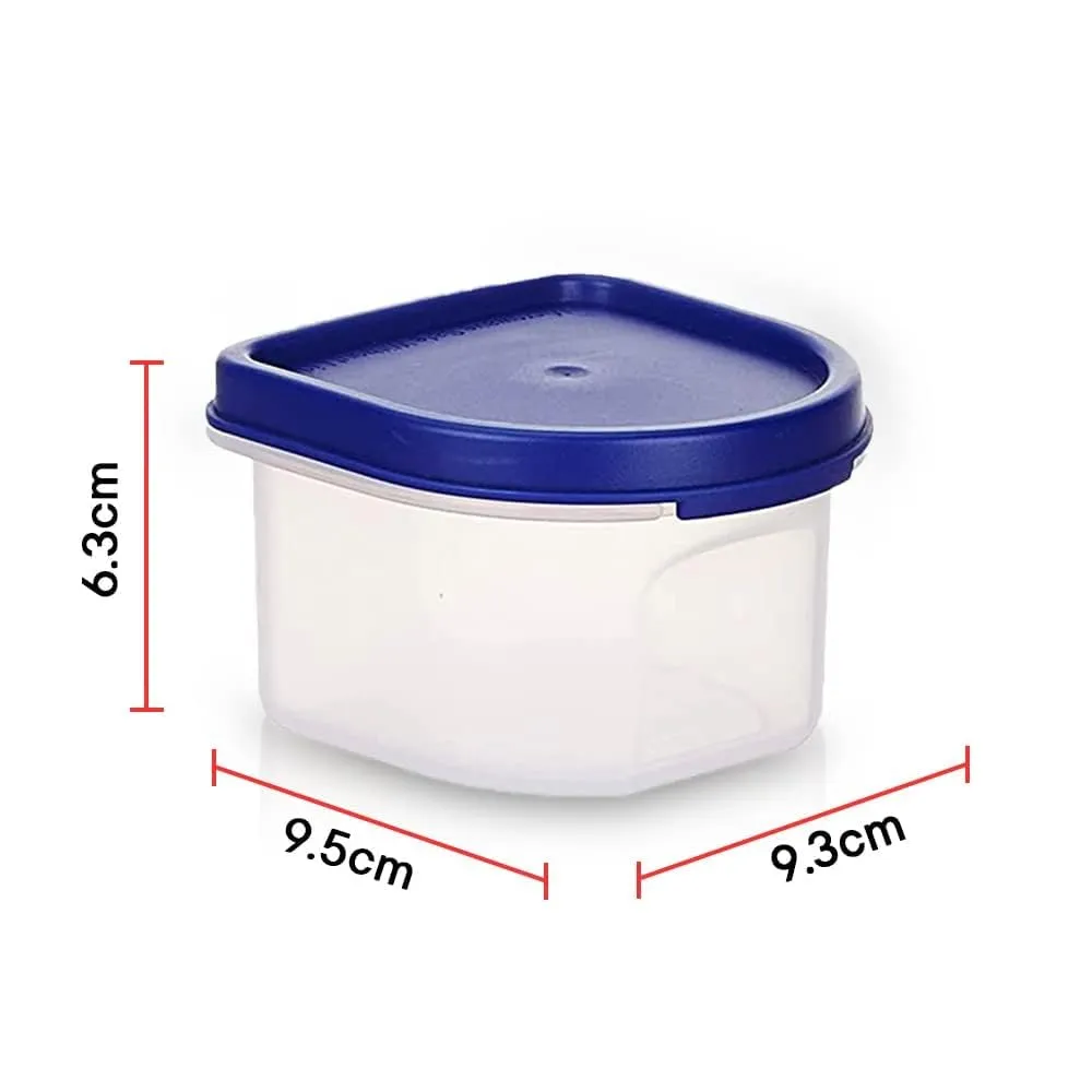 Kuber Industries Storage Utility Container|Plastic Unbreakable Food Storage Jar|Leak Roof,BPA Free Food Kitchen Organizer with Lid,250 ML,Set of 6 (White) (Pack of 3)