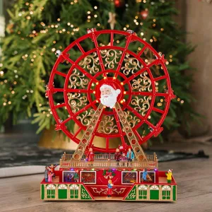 LED Musical Flashing Luxury Santa Ferris Wheel