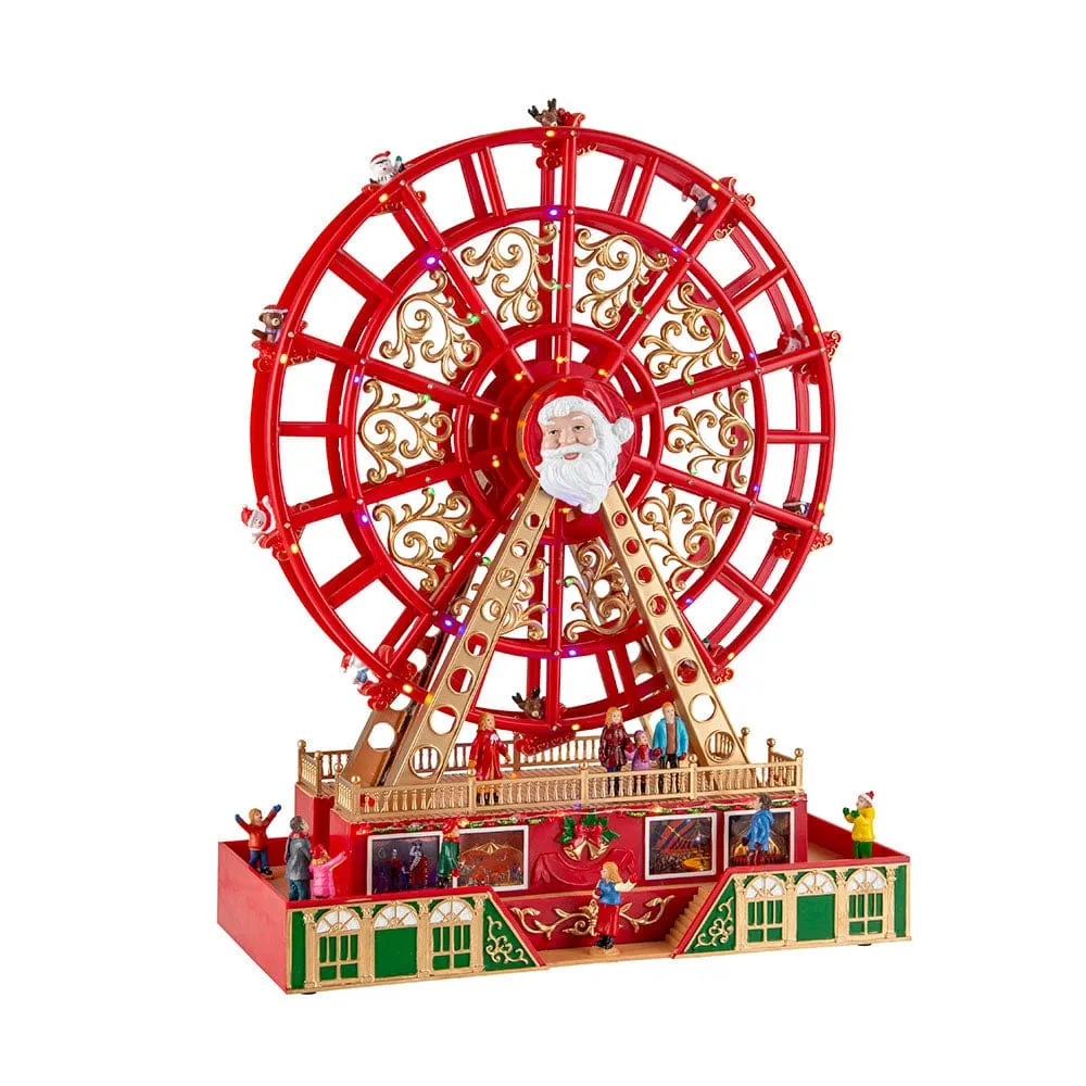 LED Musical Flashing Luxury Santa Ferris Wheel