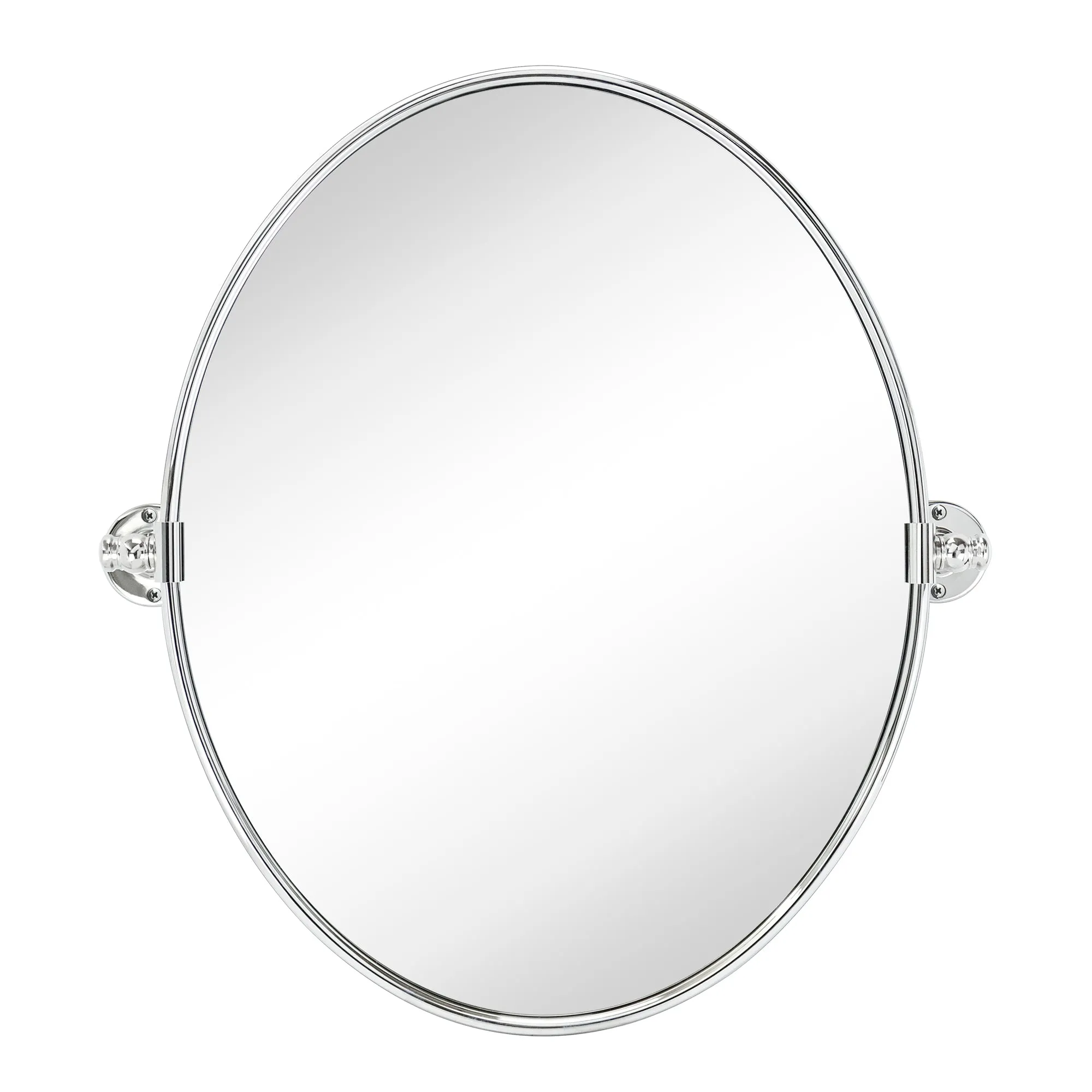 Luecinda Oval Pivoting Mirror Tilt Mirror for Bathroom Swivel Metal Framed Wall Mounted Bathroom Vanity Mirror