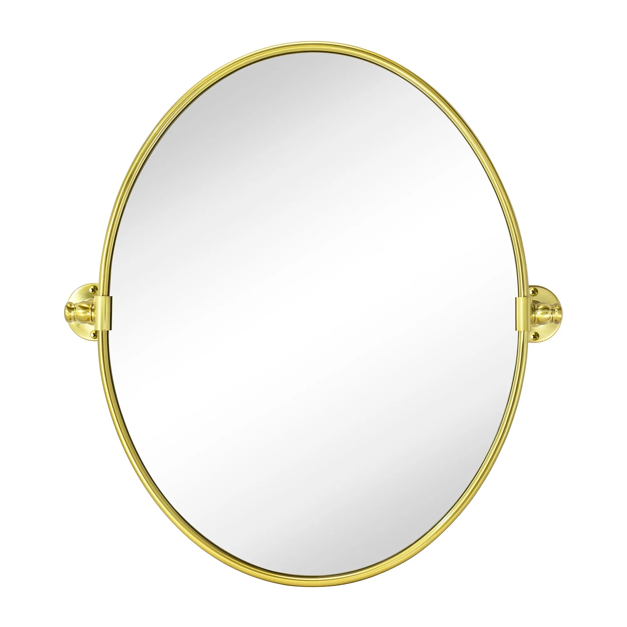 Luecinda Oval Pivoting Mirror Tilt Mirror for Bathroom Swivel Metal Framed Wall Mounted Bathroom Vanity Mirror