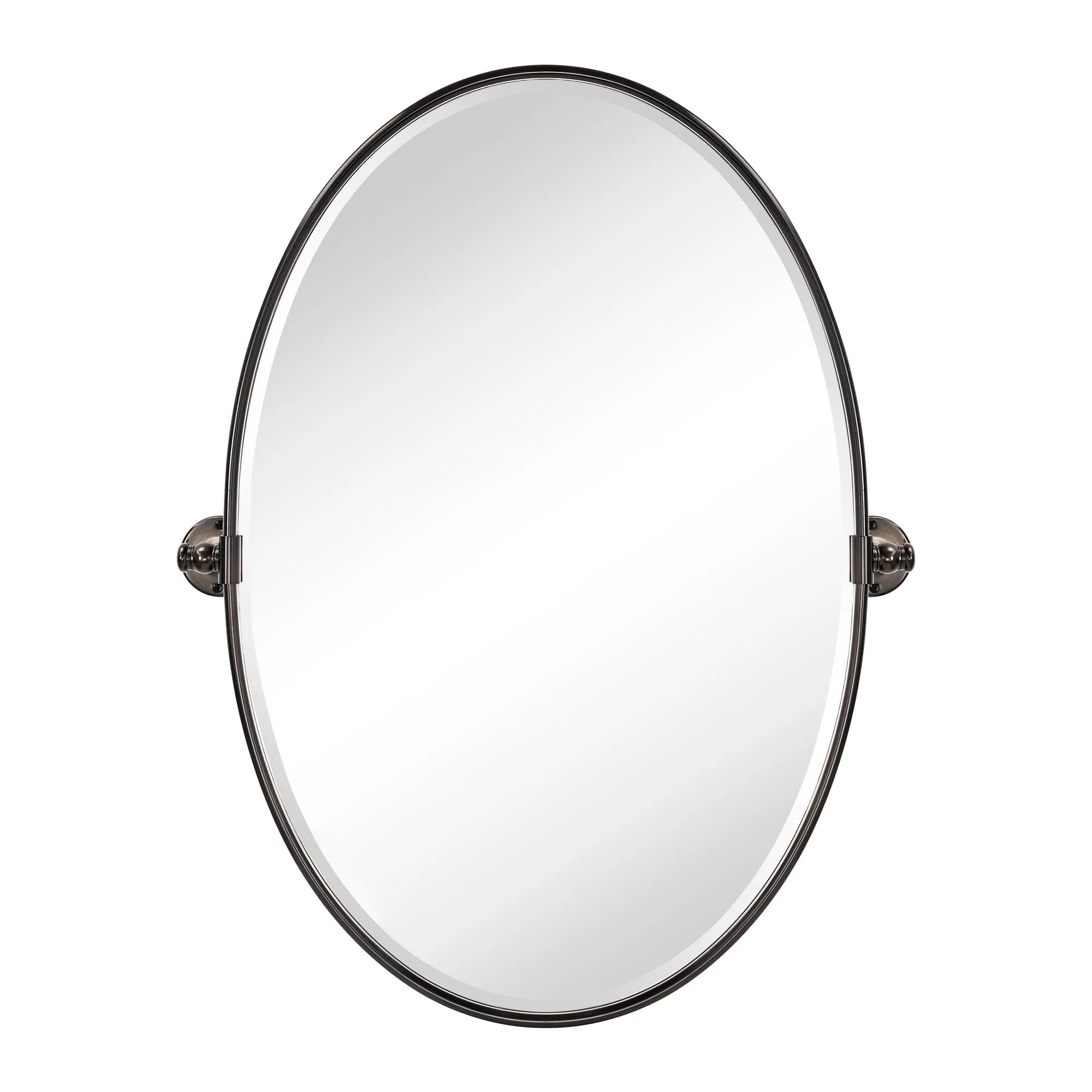 Luecinda Oval Pivoting Mirror Tilt Mirror for Bathroom Swivel Metal Framed Wall Mounted Bathroom Vanity Mirror