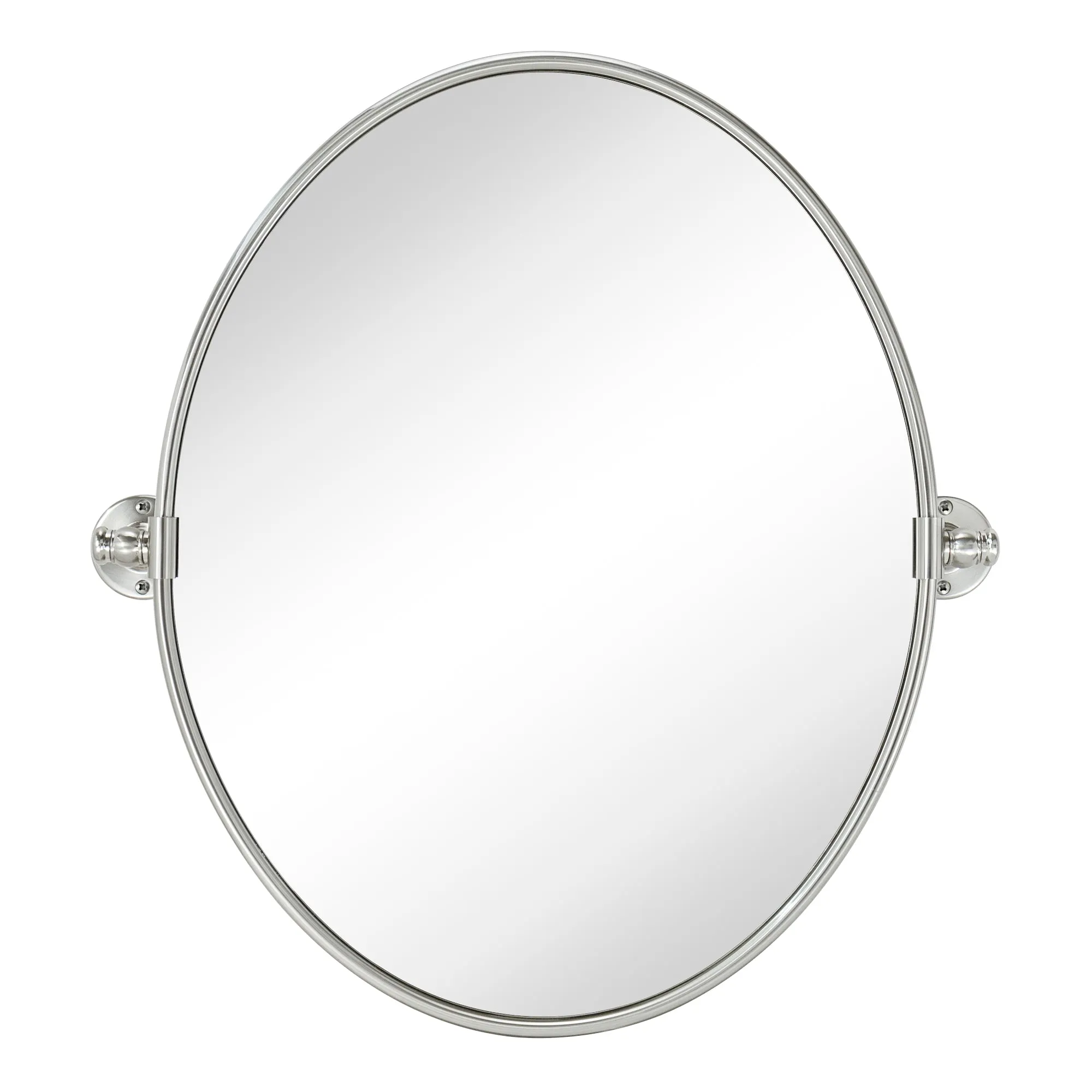 Luecinda Oval Pivoting Mirror Tilt Mirror for Bathroom Swivel Metal Framed Wall Mounted Bathroom Vanity Mirror