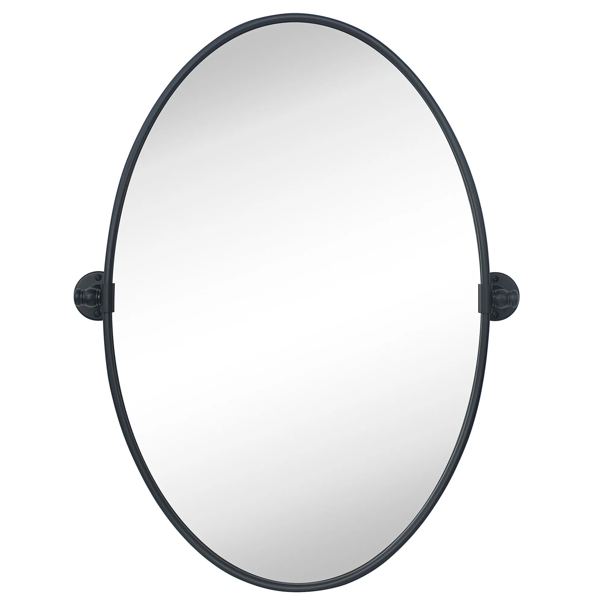 Luecinda Oval Pivoting Mirror Tilt Mirror for Bathroom Swivel Metal Framed Wall Mounted Bathroom Vanity Mirror