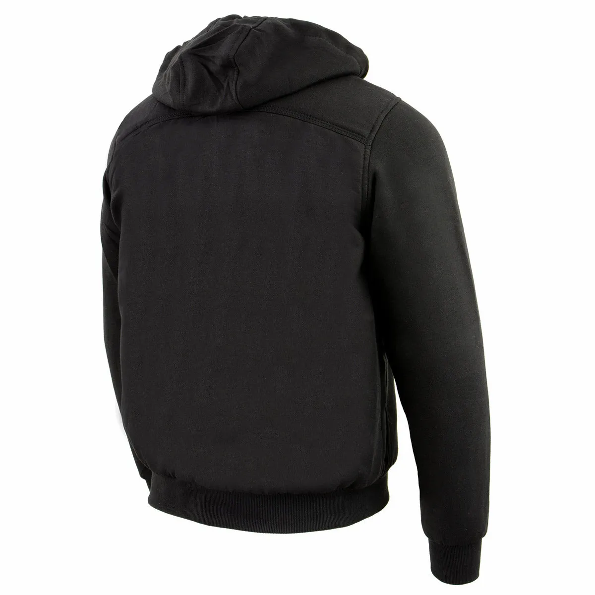 Nexgen Heat NXM1713SET Men's “Fiery’’ Heated Hoodie- Black Zipper Front Sweatshirt Jacket for Winter w/Battery Pack