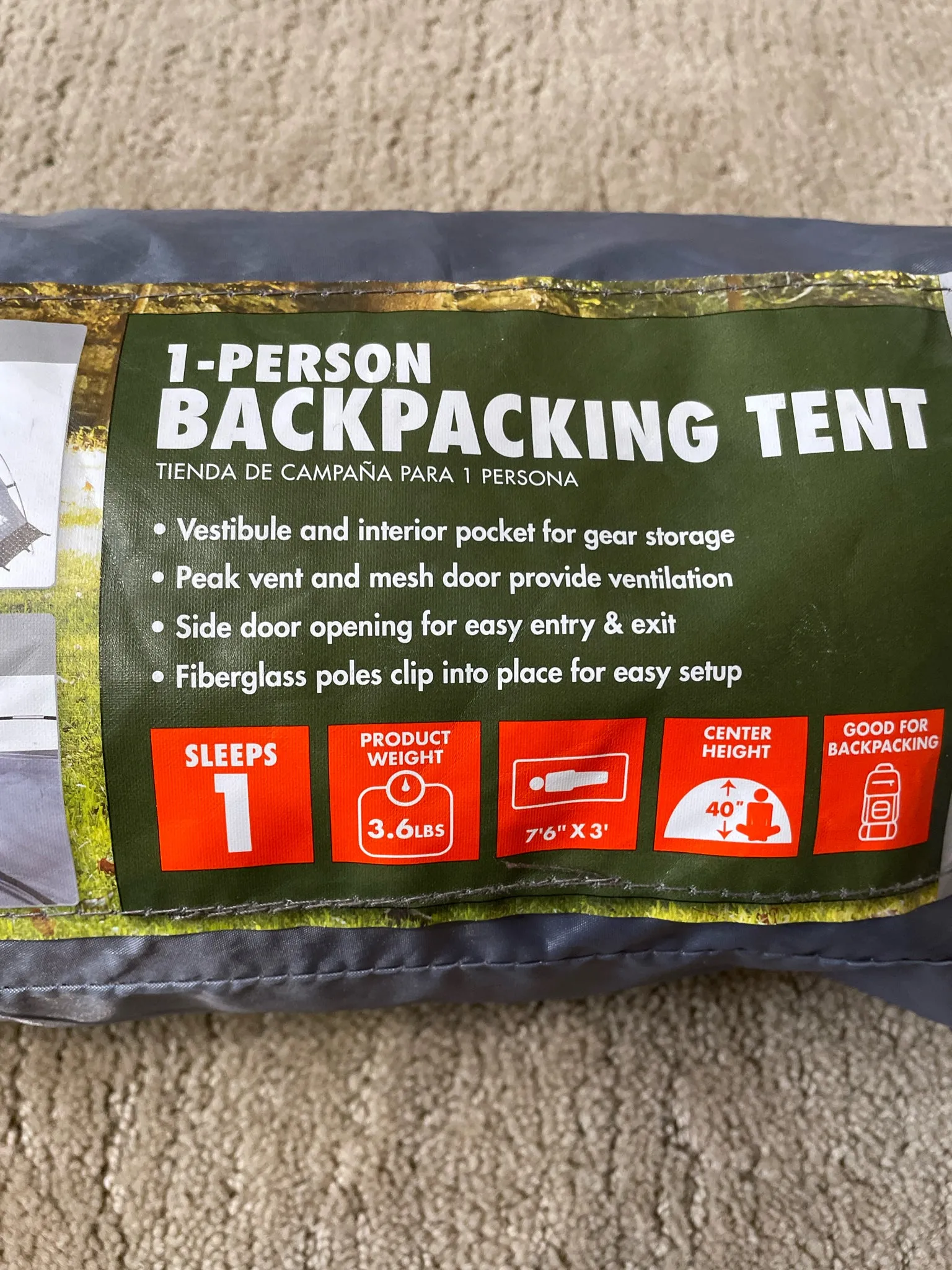 Ozark Trail 1P Backpacking Tent