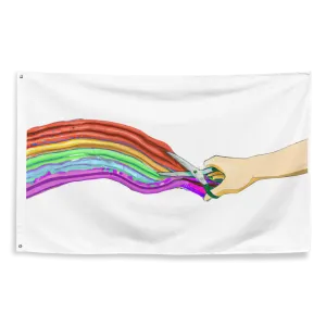 Proud Stylist Rainbow Shears Flag