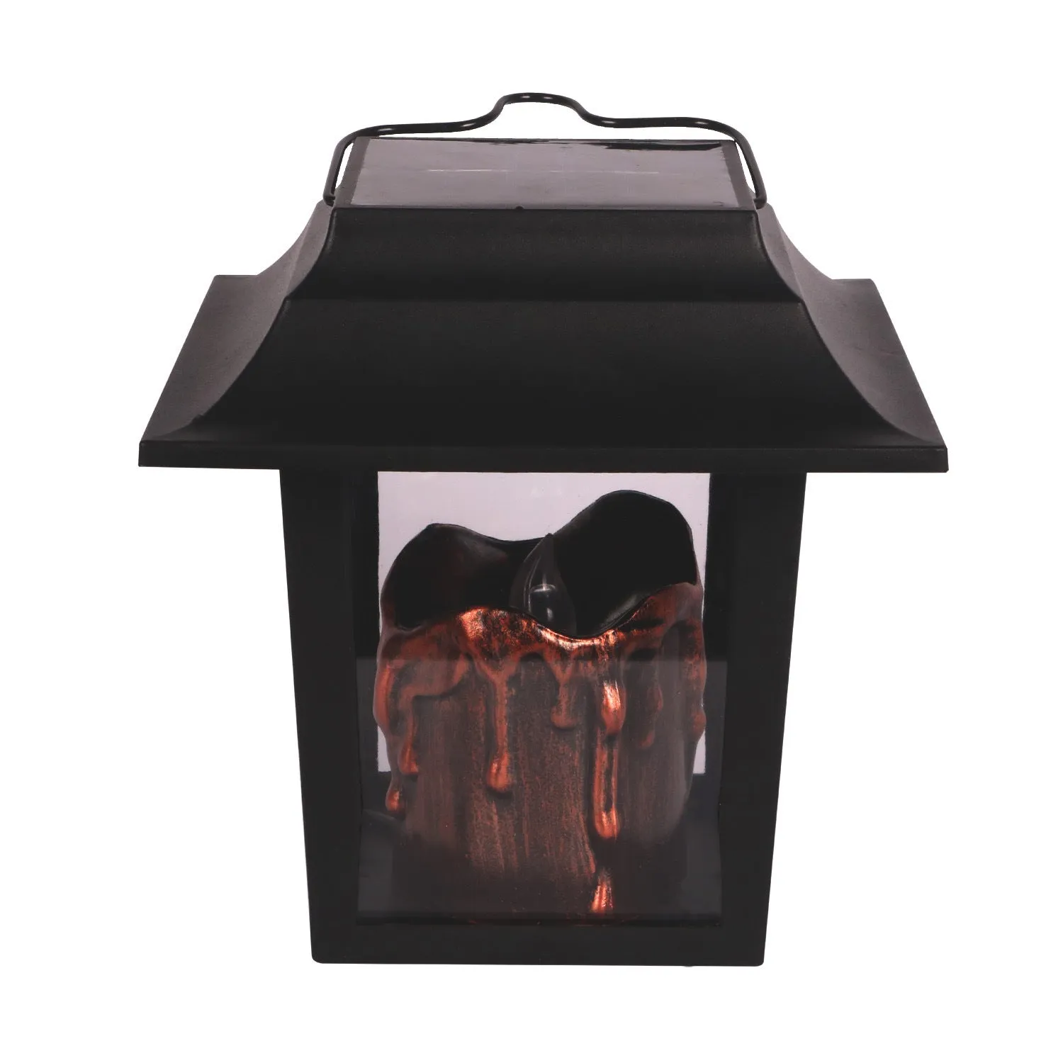 Retro Outdoor Decoration Electronic Hanging Lamp Garden Courtyard LED Portable Candle Solar Lanterns