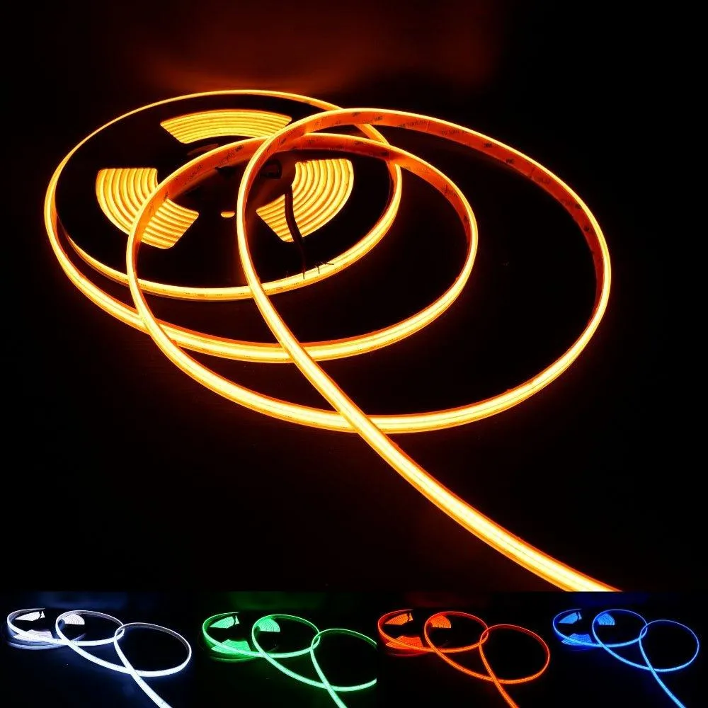 RGB COB LED Strip 24V IP20 non-Waterproof 576 LEDs/m 8mm wide