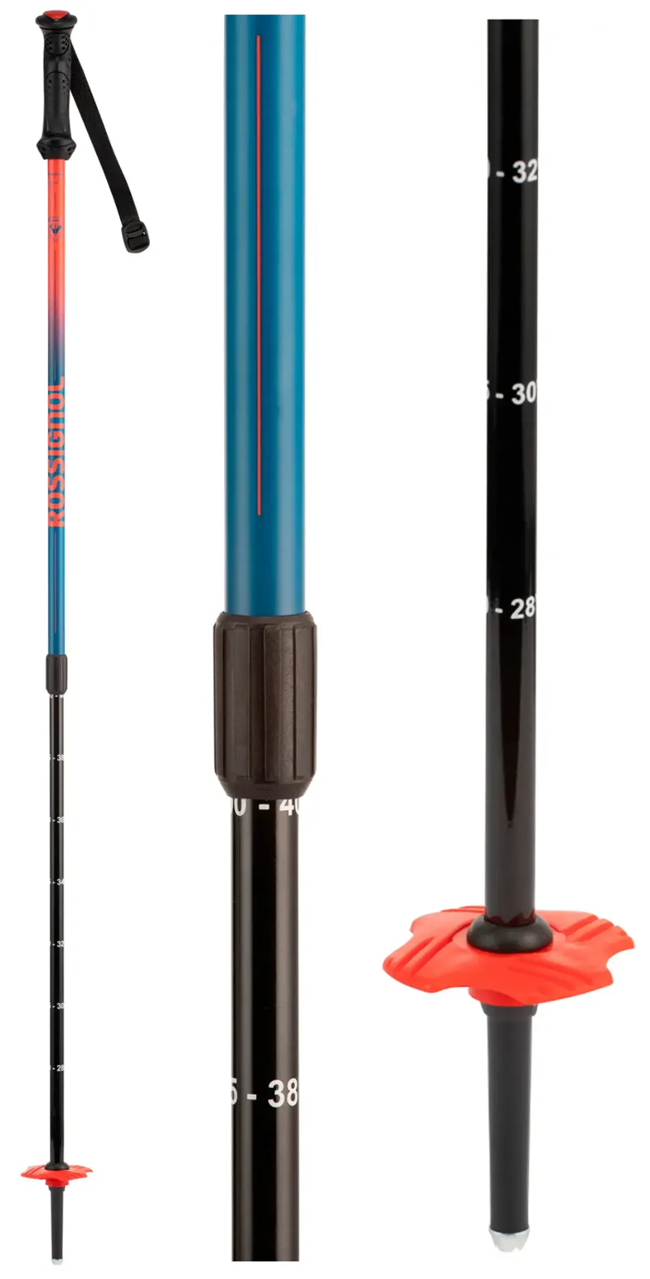 Rossignol Kids Telescopic JR Adjustable Ski Poles