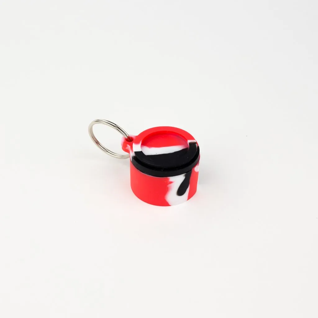 Round Silicone Keychain Wax Container